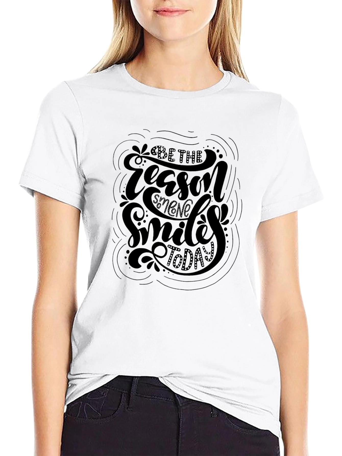 Be The Reason Someone Smiles Today Black T-Shirt