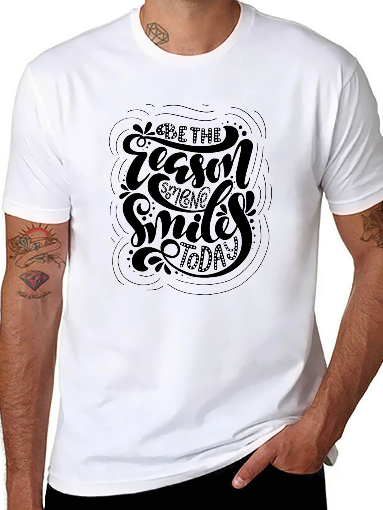 Be The Reason Someone Smiles Today Black T-Shirt