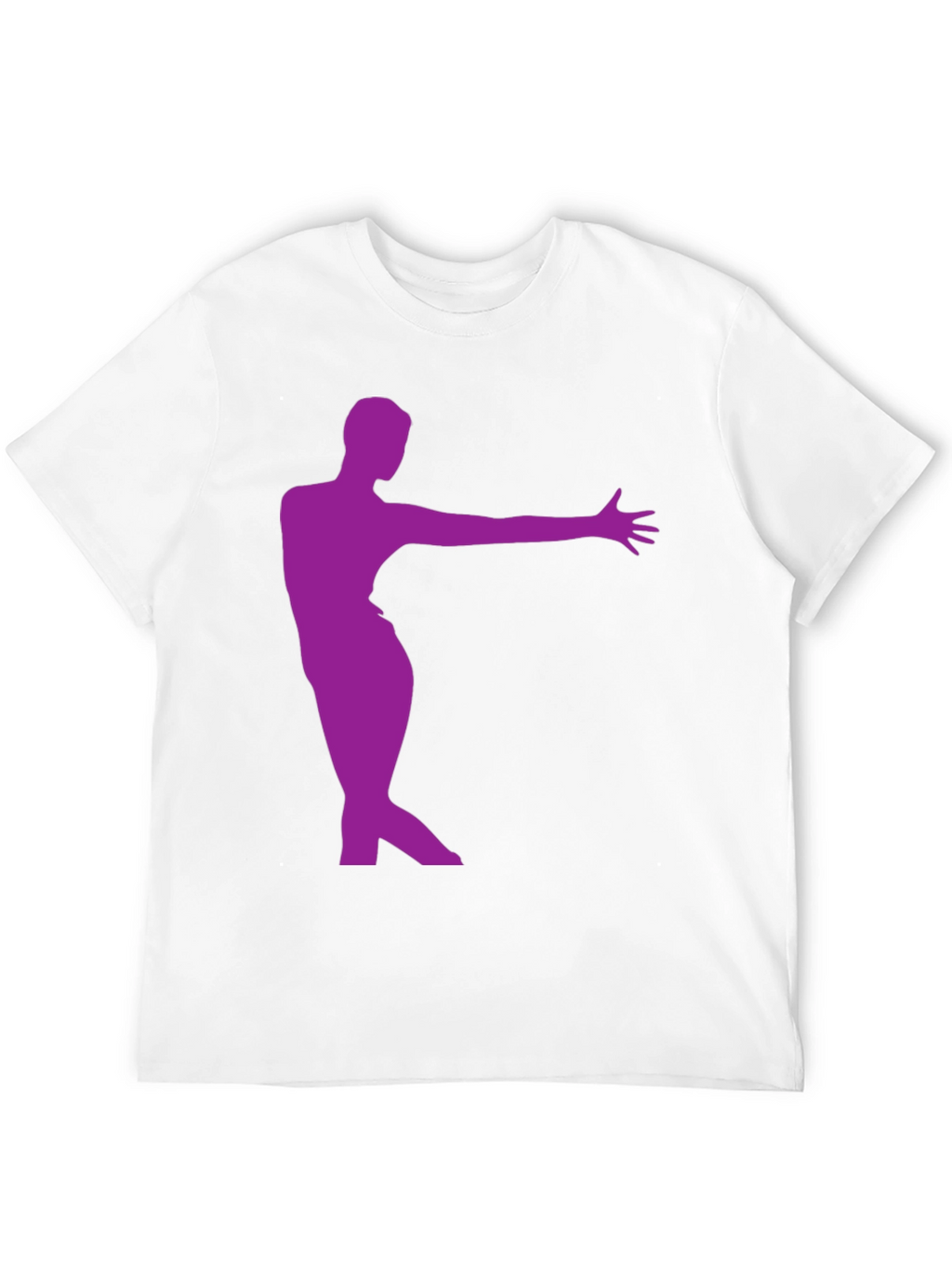 Stylish Black T-Shirt with Purple Dancer Design