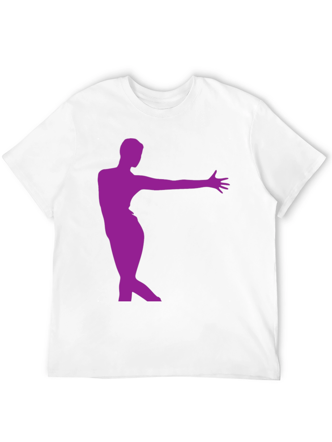 Stylish Black T-Shirt with Purple Dancer Design