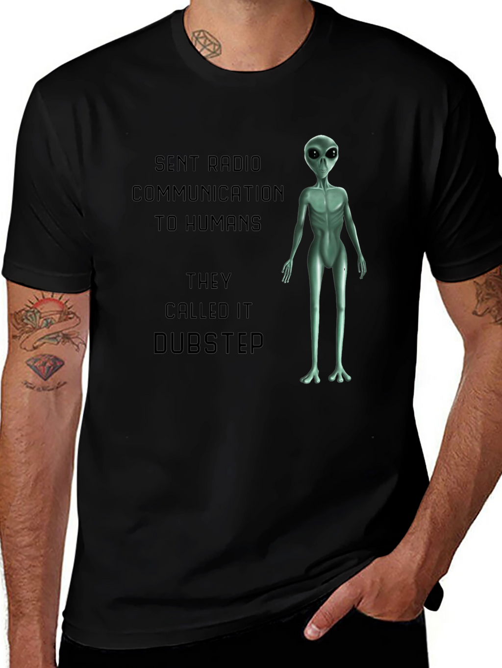 Alien Dubstep T-Shirt - Funny Sci-Fi Tee