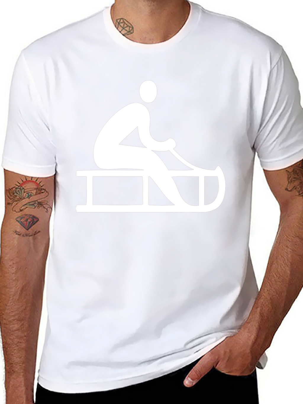 Sledding Graphic Tee - Winter Fun T-Shirt