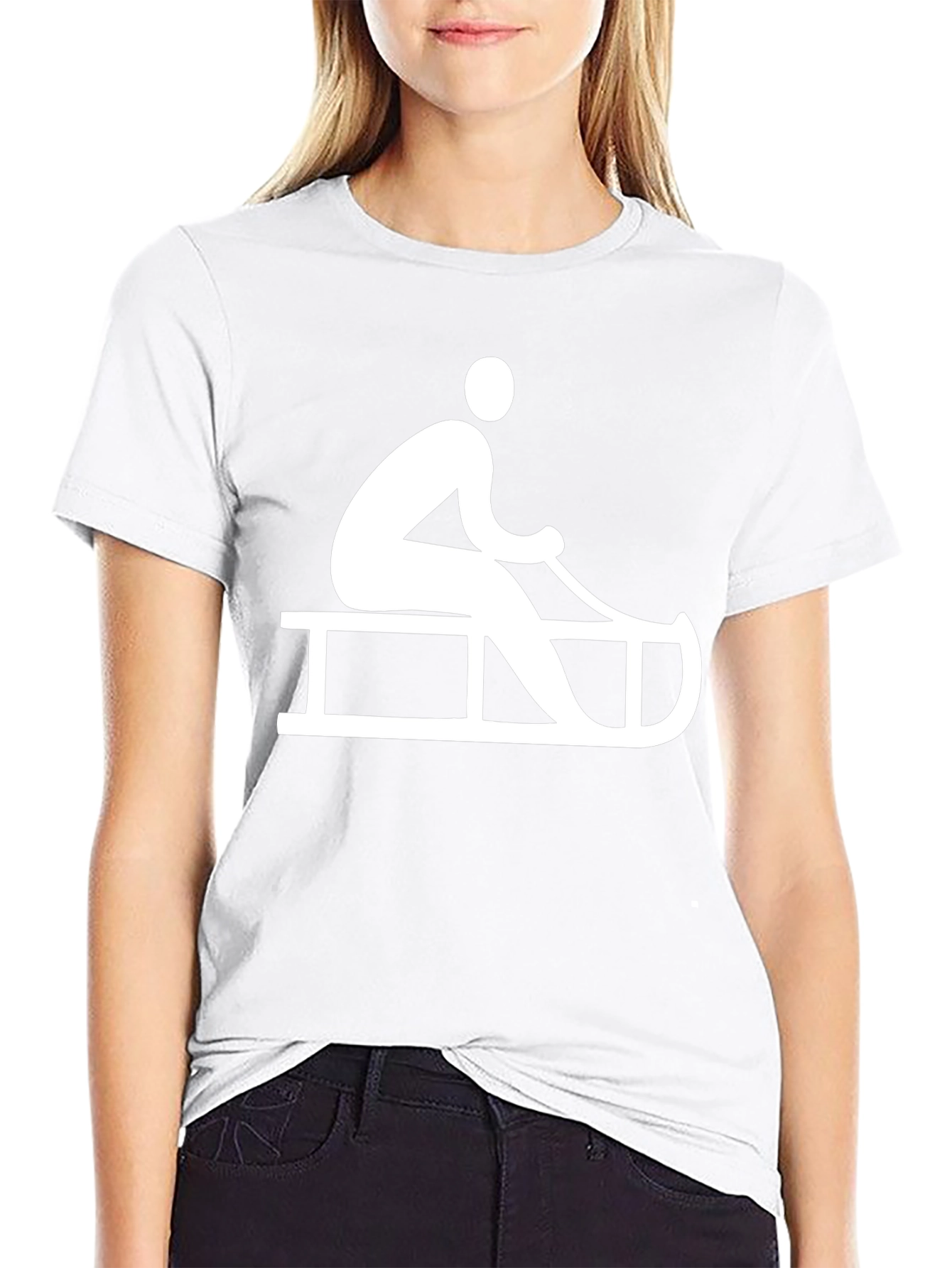 Sledding Graphic Tee - Winter Fun T-Shirt