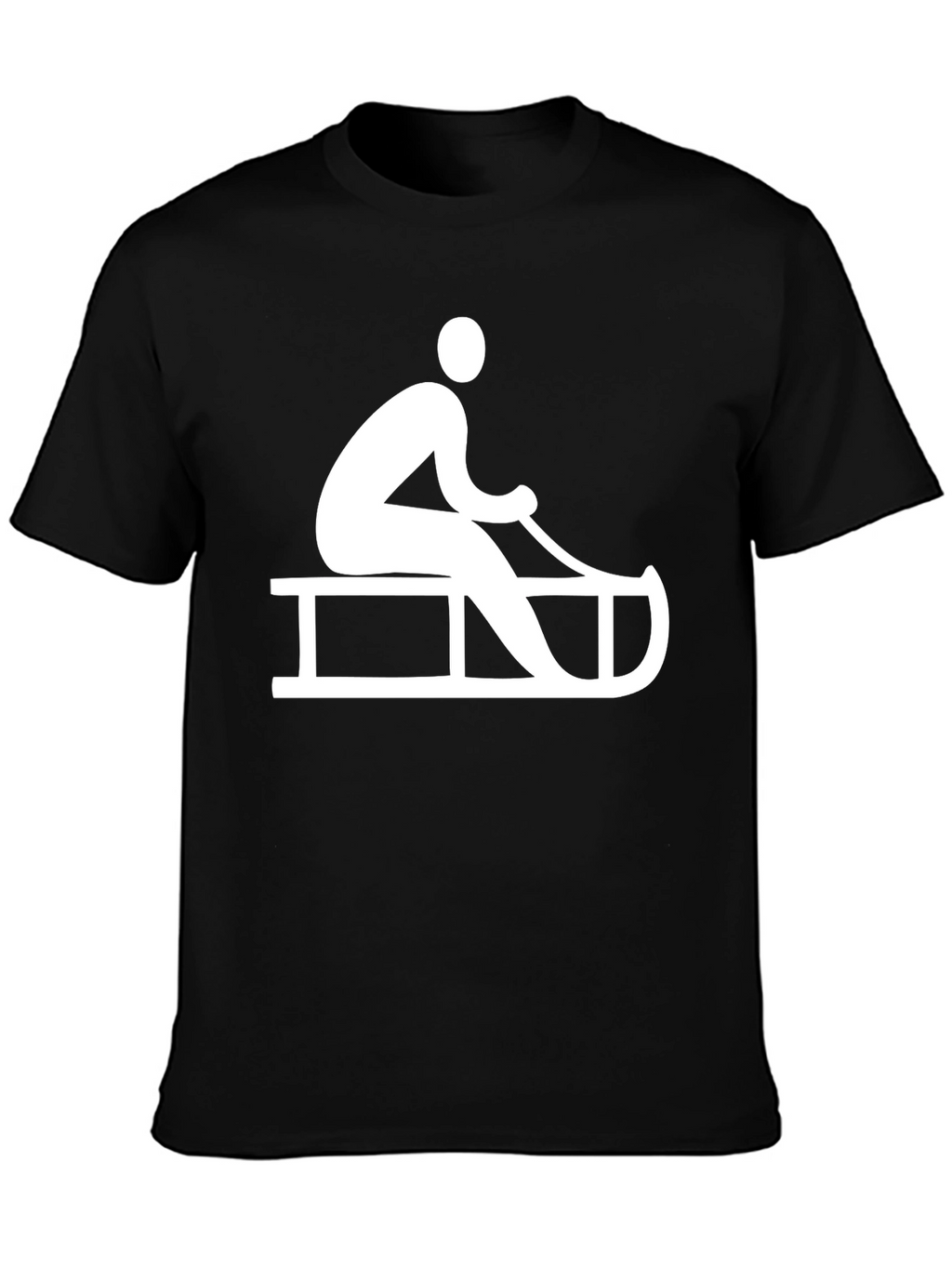 Sledding Graphic Tee - Winter Fun T-Shirt