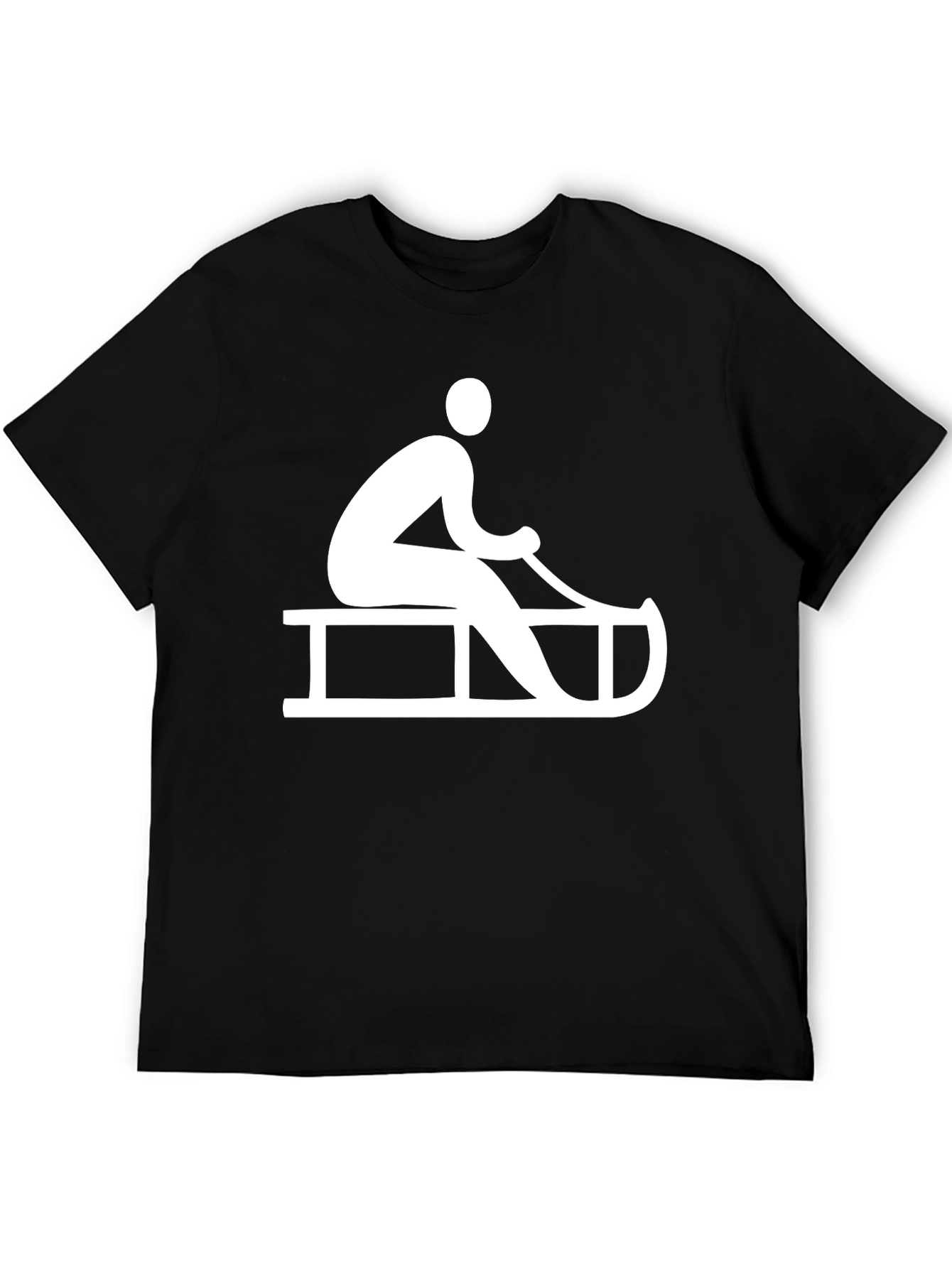 Sledding Graphic Tee - Winter Fun T-Shirt