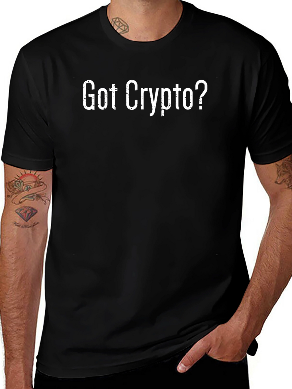 Got Crypto? Black Graphic T-Shirt