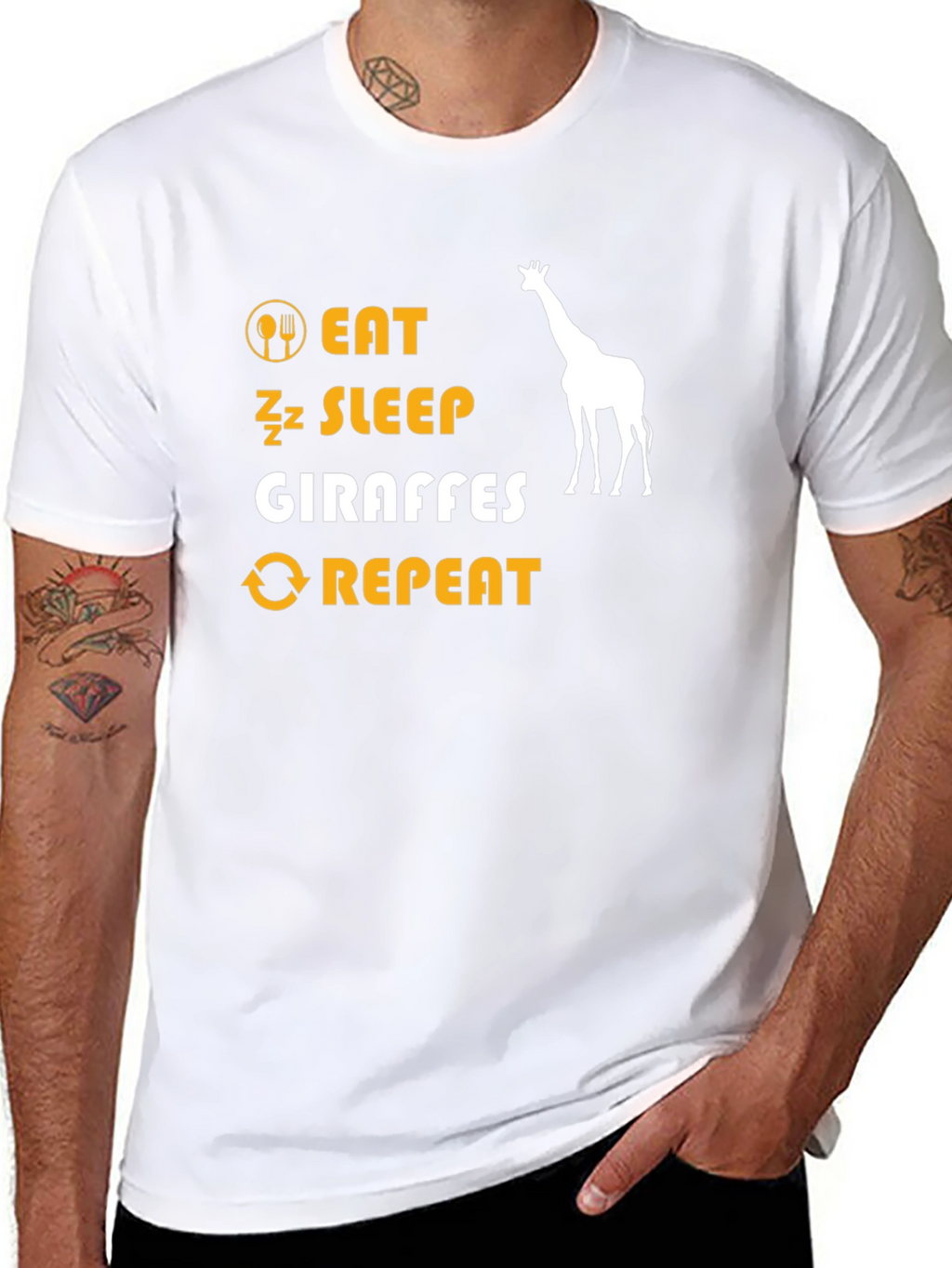 Eat Sleep Giraffes Repeat T-Shirt