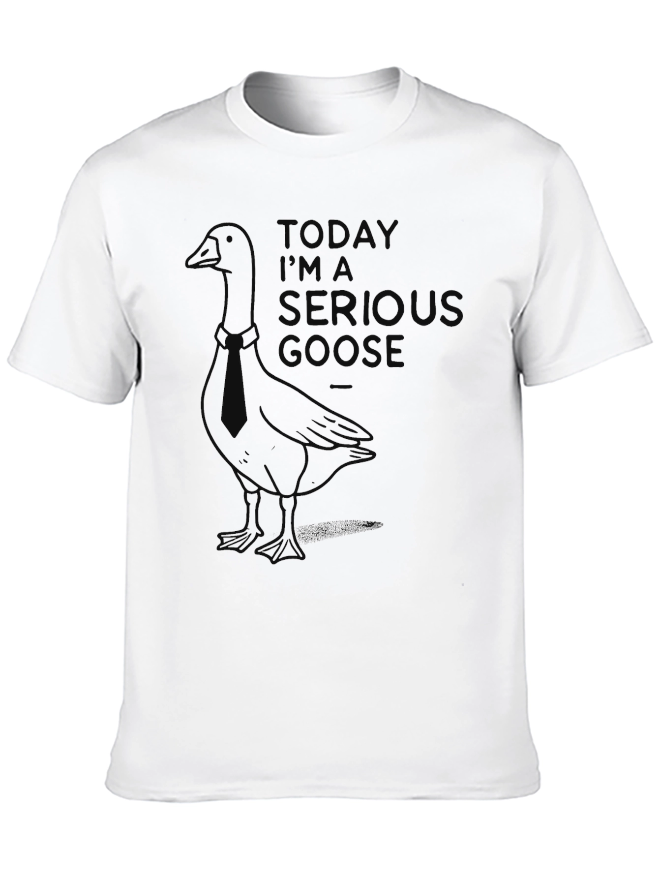 Serious Goose Graphic Tee - Funny Animal T-Shirt