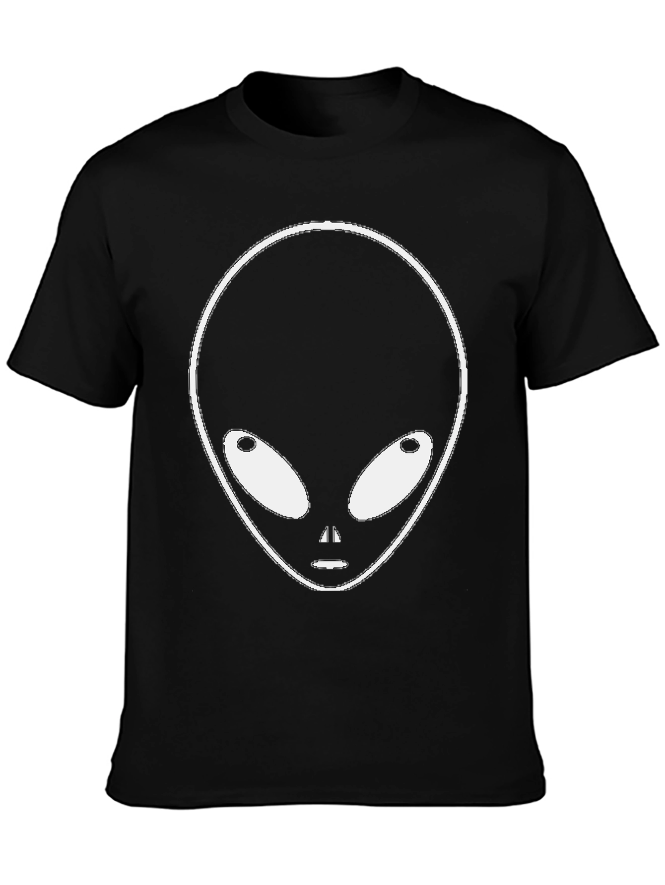 Alien Graphic Tee - Black Cotton Blend