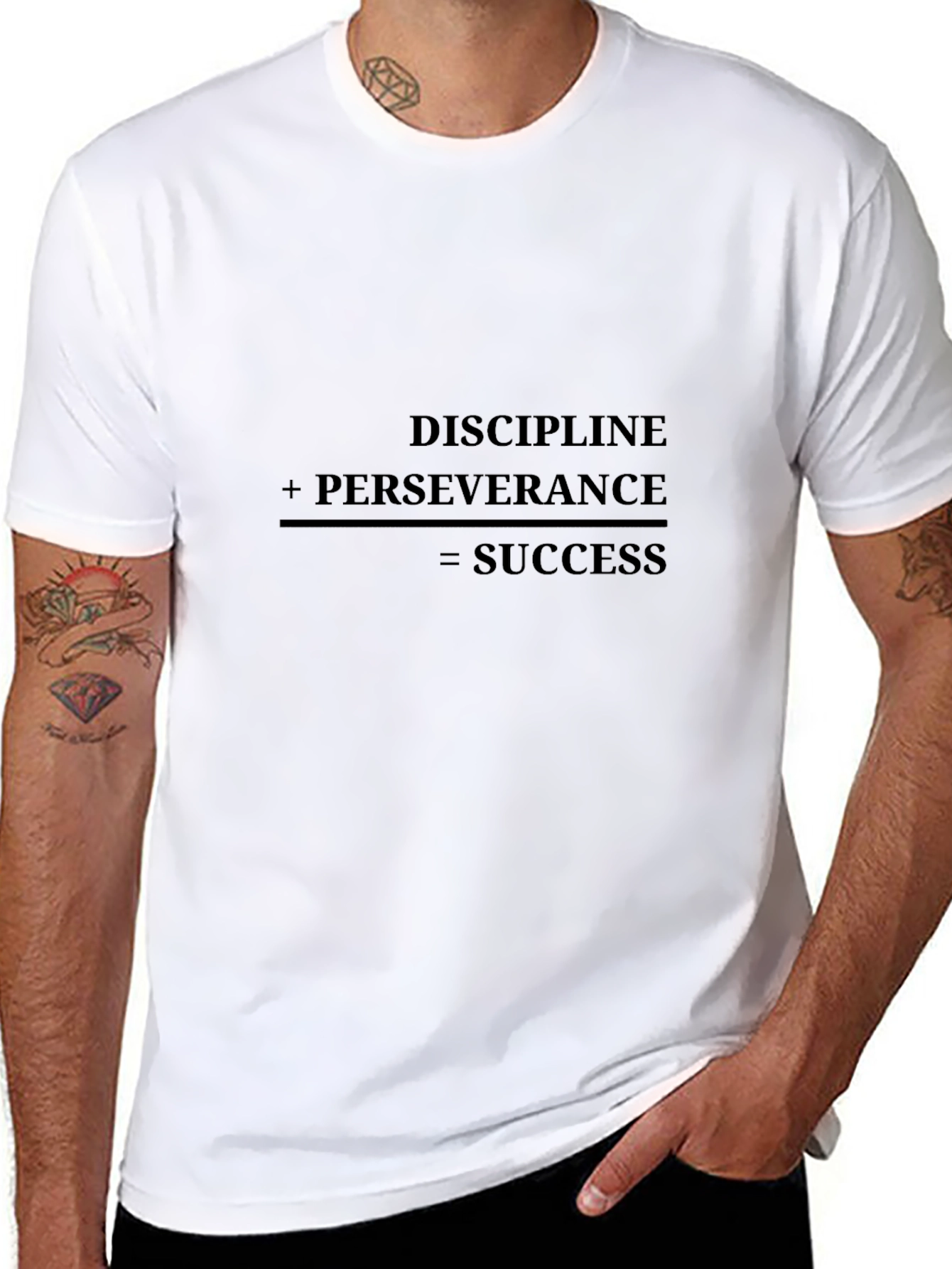 Motivational Discipline Equals Success Graphic Tee