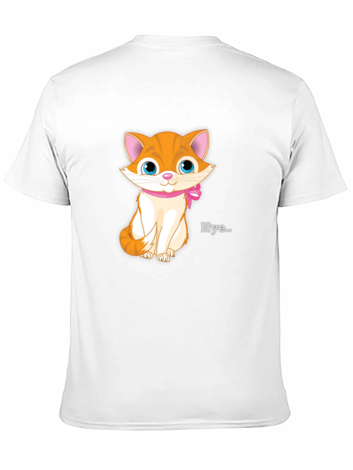 Cute Kitten Graphic Tee - Black