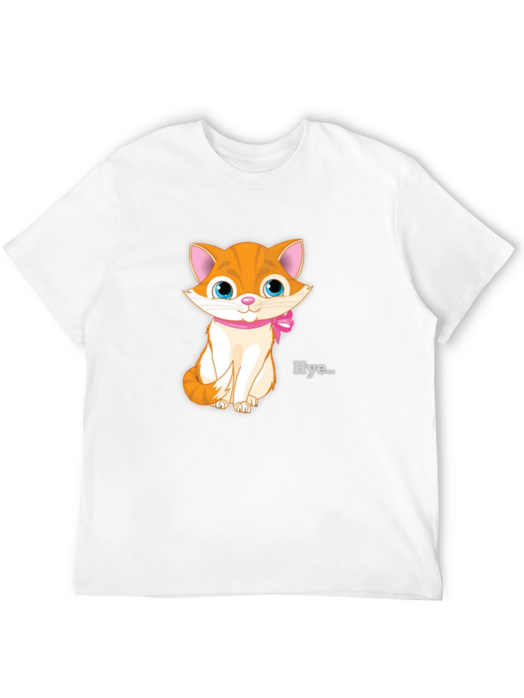 Cute Kitten Graphic Tee - Black