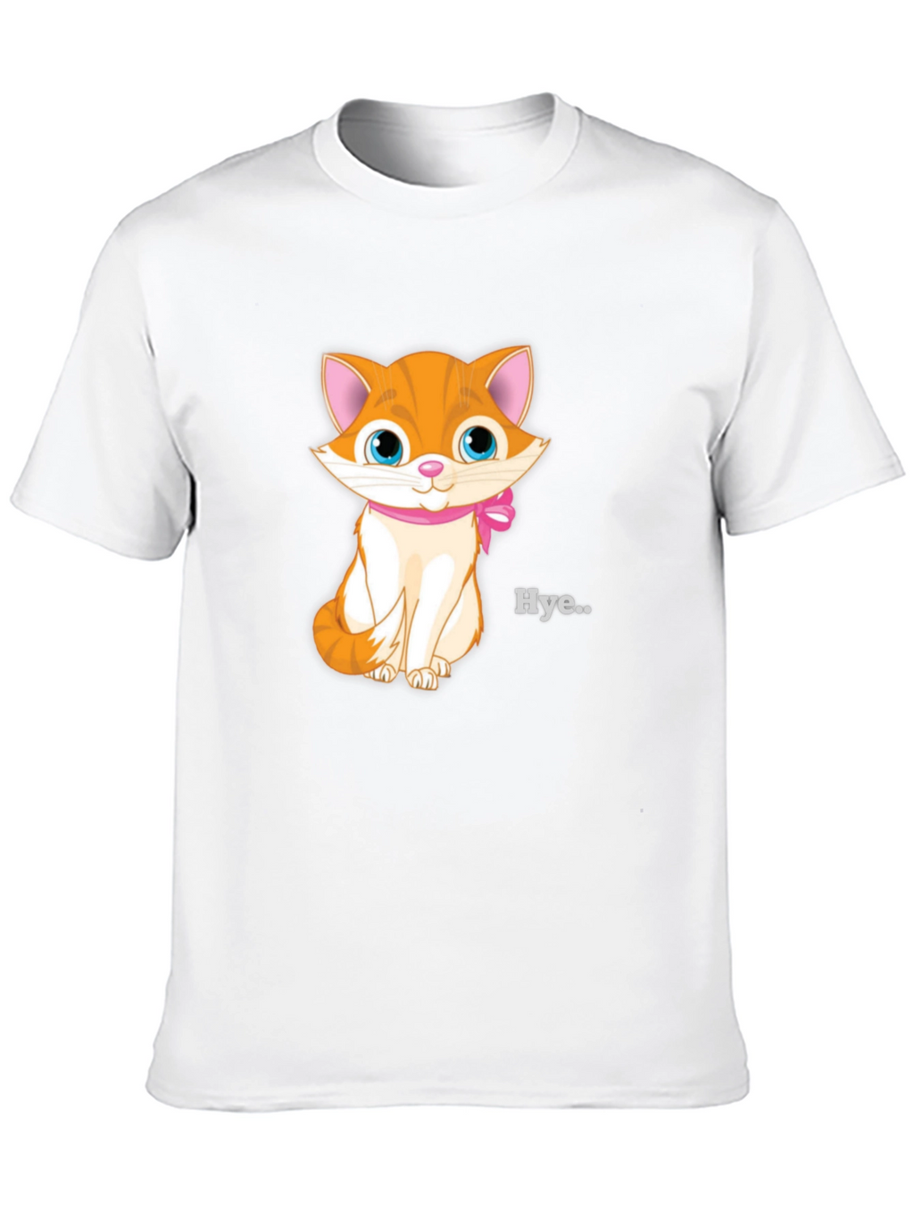 Cute Kitten Graphic Tee - Black