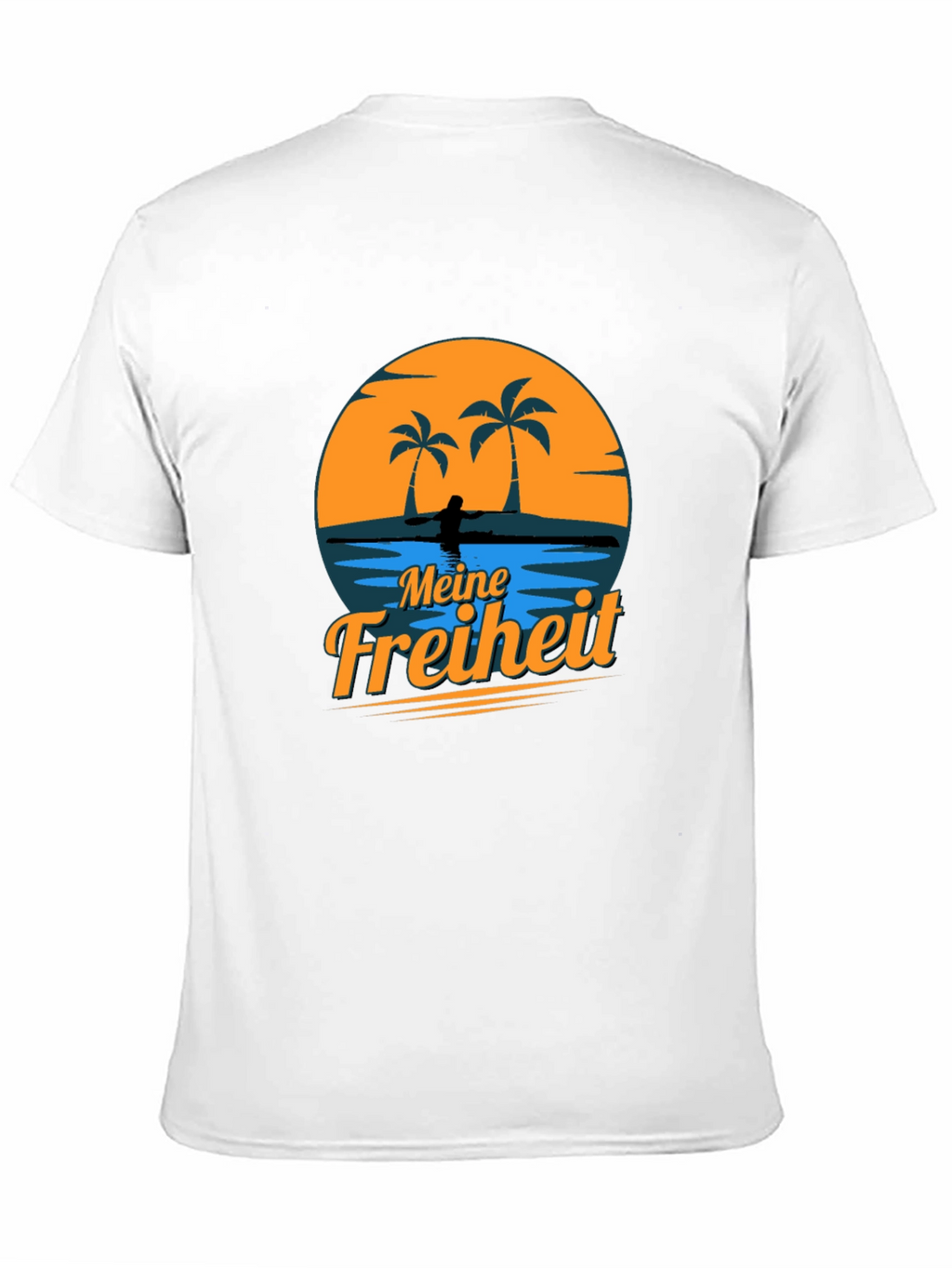 Meine Freiheit Black T-Shirt - Tropical Design