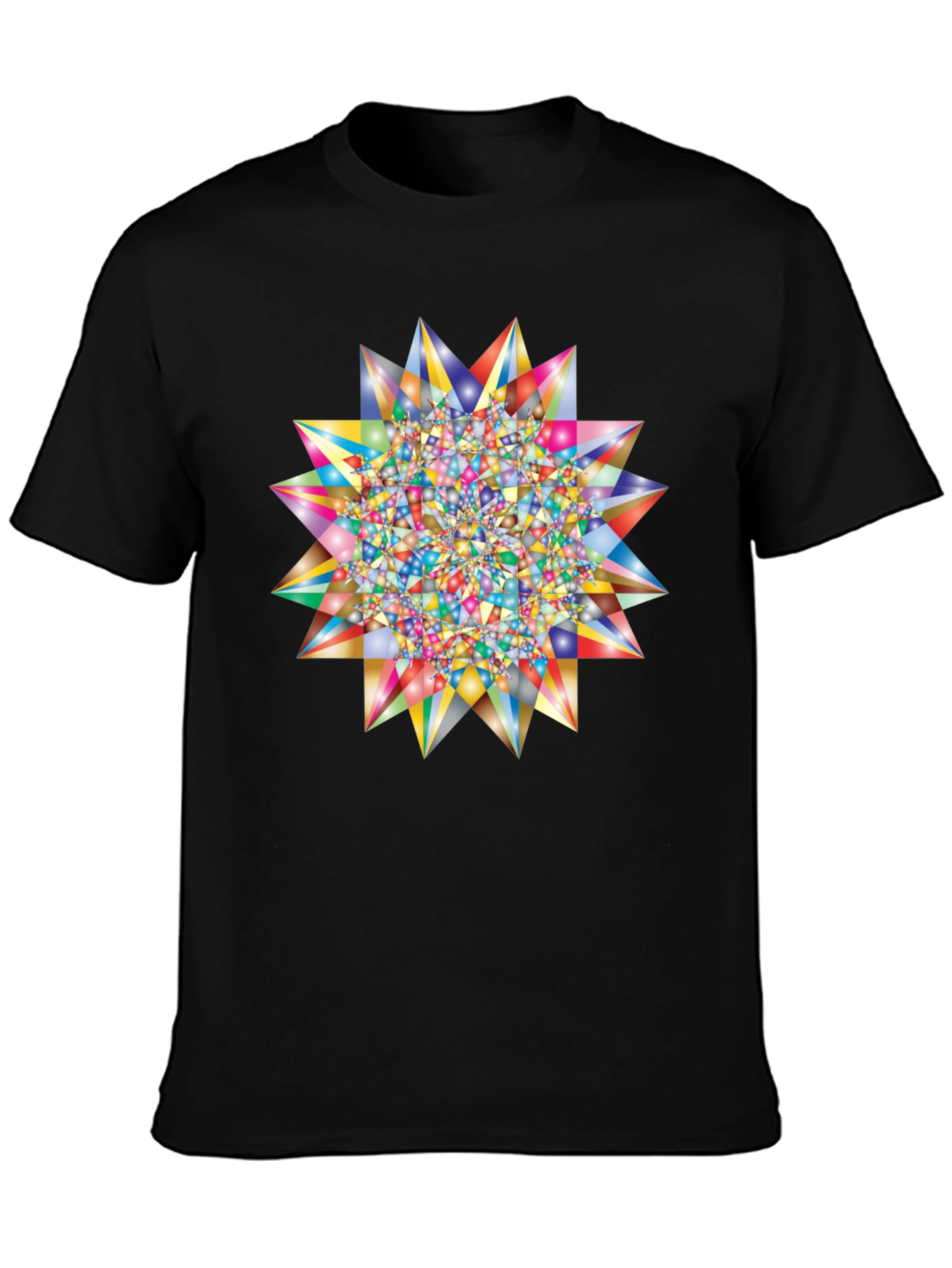 Geometric Starburst Graphic T-Shirt