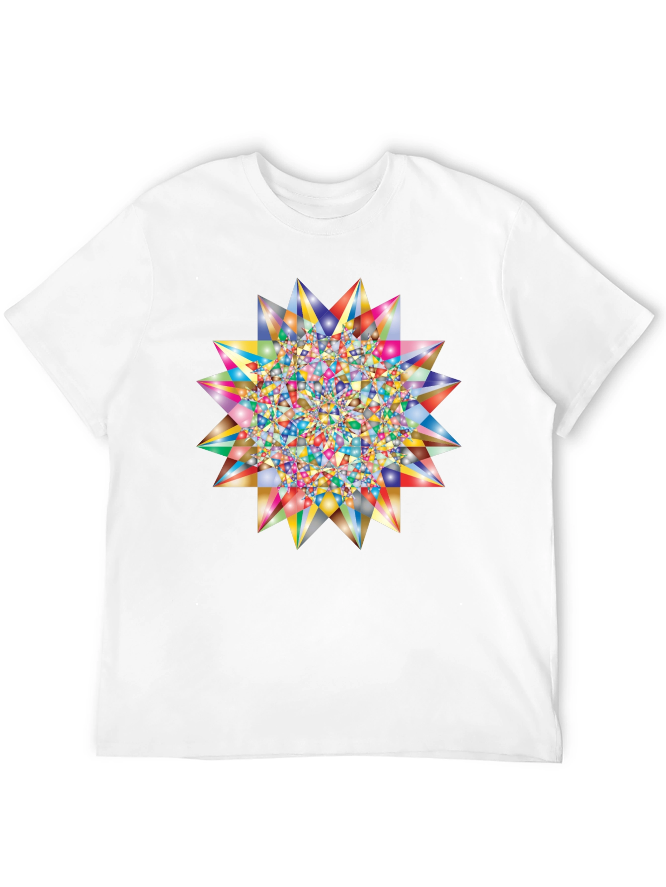 Geometric Starburst Graphic T-Shirt