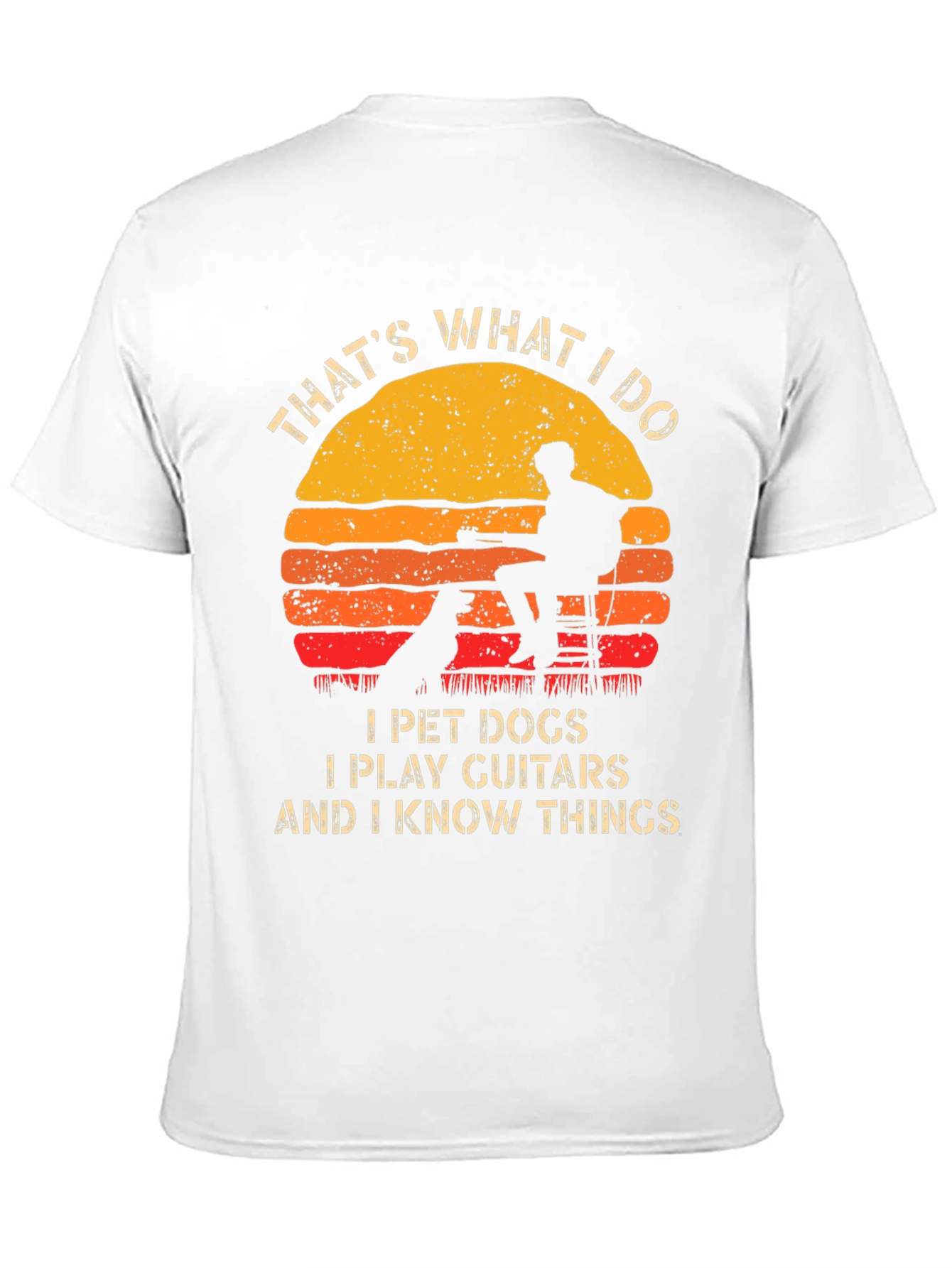 Pet Dog Guitar & Knowledge Graphic Tee