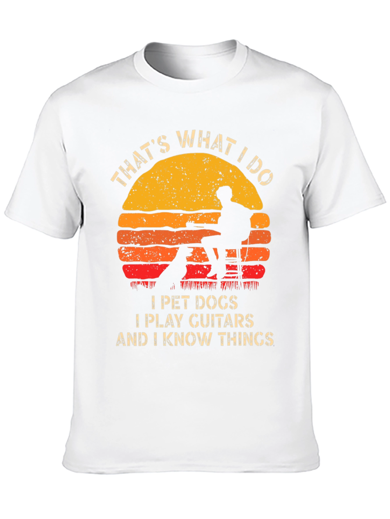 Pet Dog Guitar & Knowledge Graphic Tee