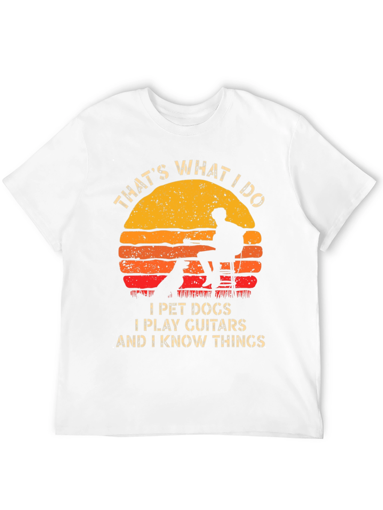 Pet Dog Guitar & Knowledge Graphic Tee