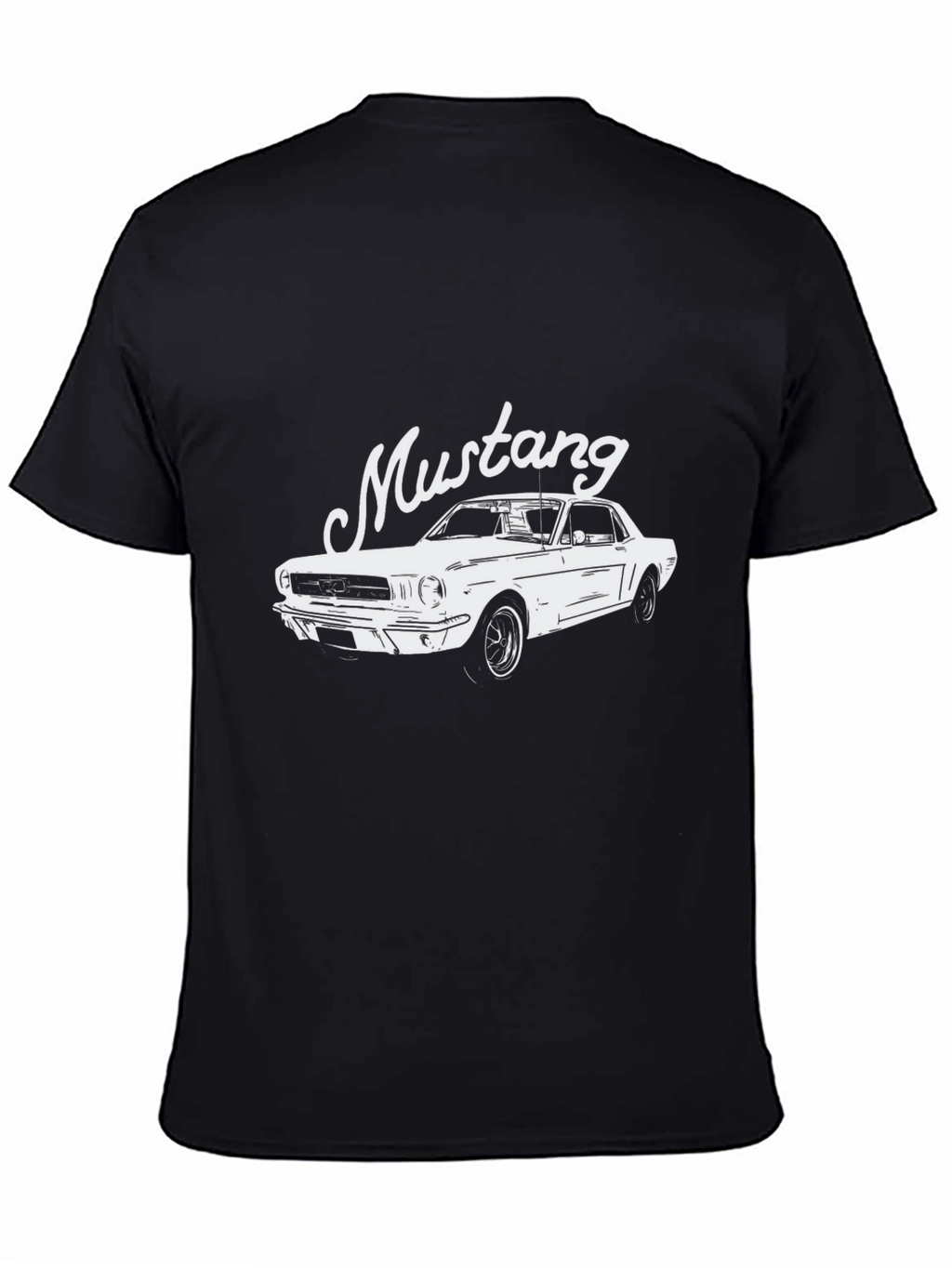 Classic Mustang Graphic Tee - Black Cotton