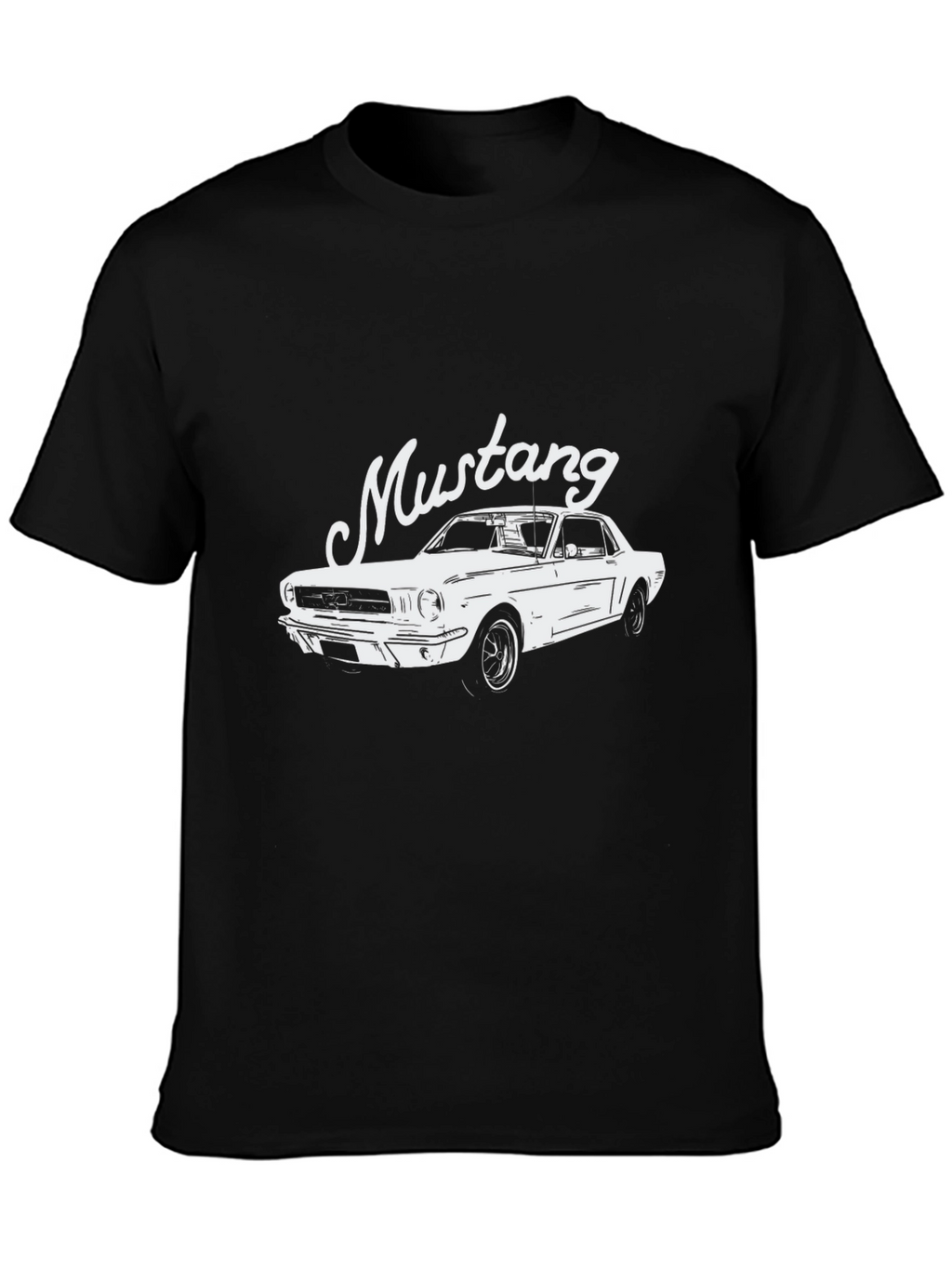Classic Mustang Graphic Tee - Black Cotton