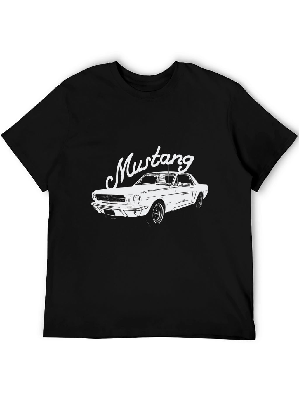 Classic Mustang Graphic Tee - Black Cotton