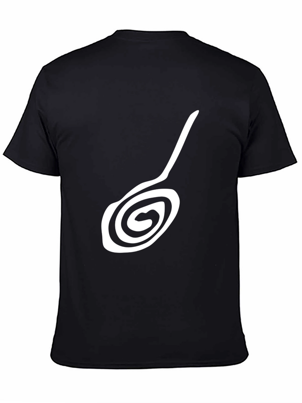 Stylish Black T-Shirt with Unique Abstract Design