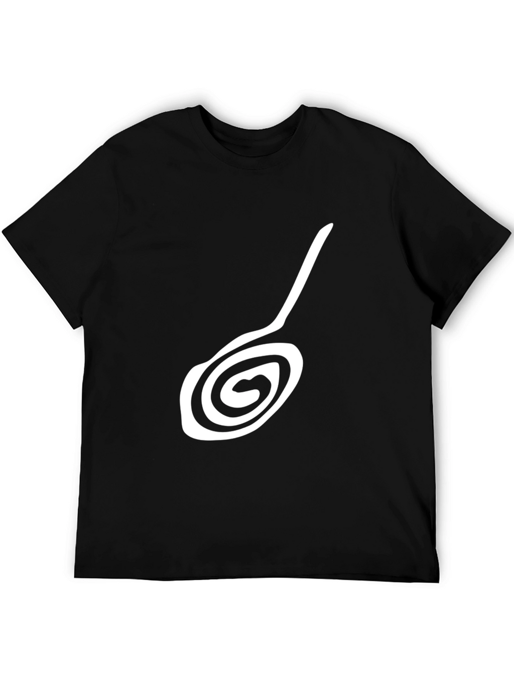 Stylish Black T-Shirt with Unique Abstract Design