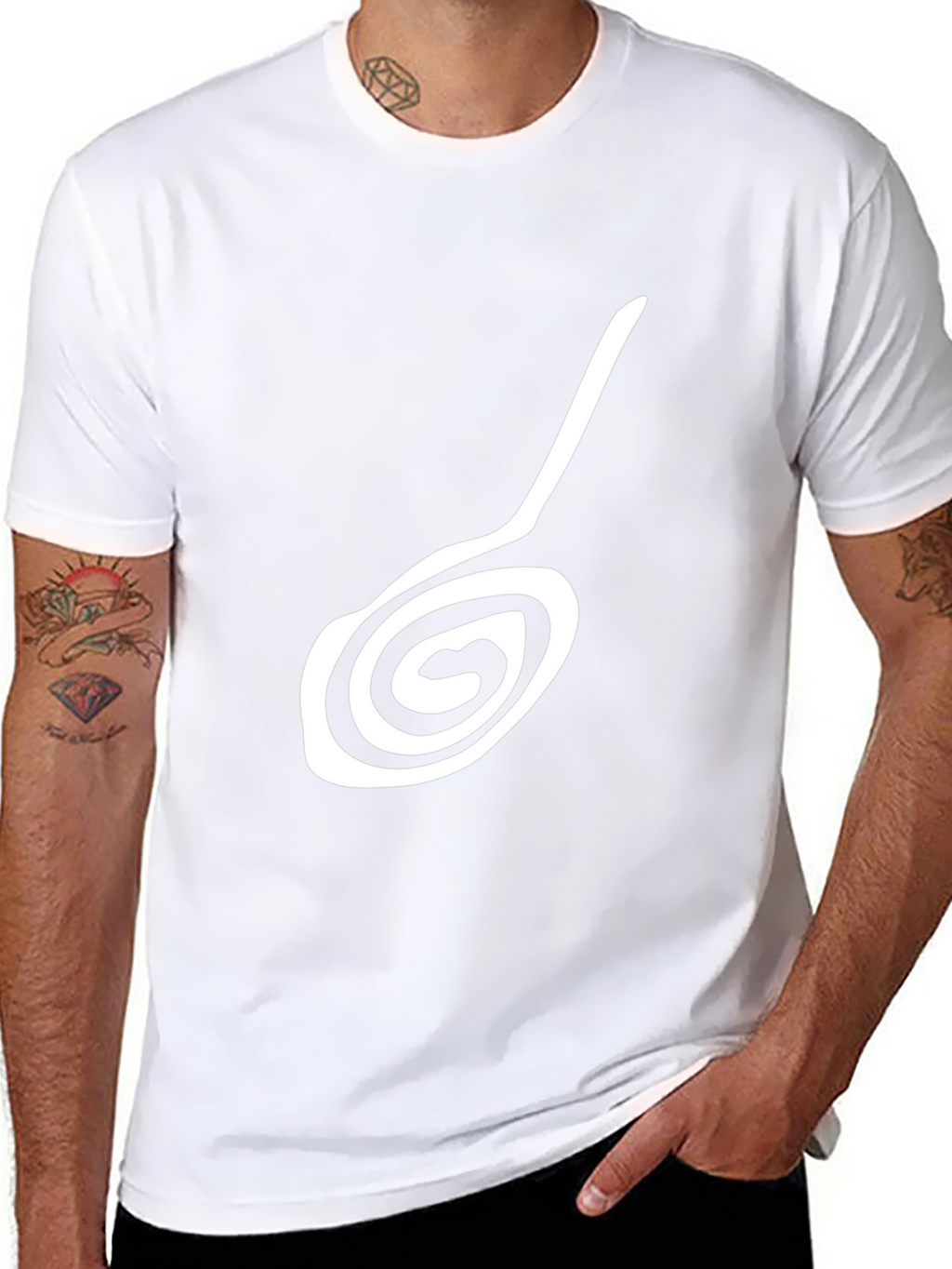 Stylish Black T-Shirt with Unique Abstract Design