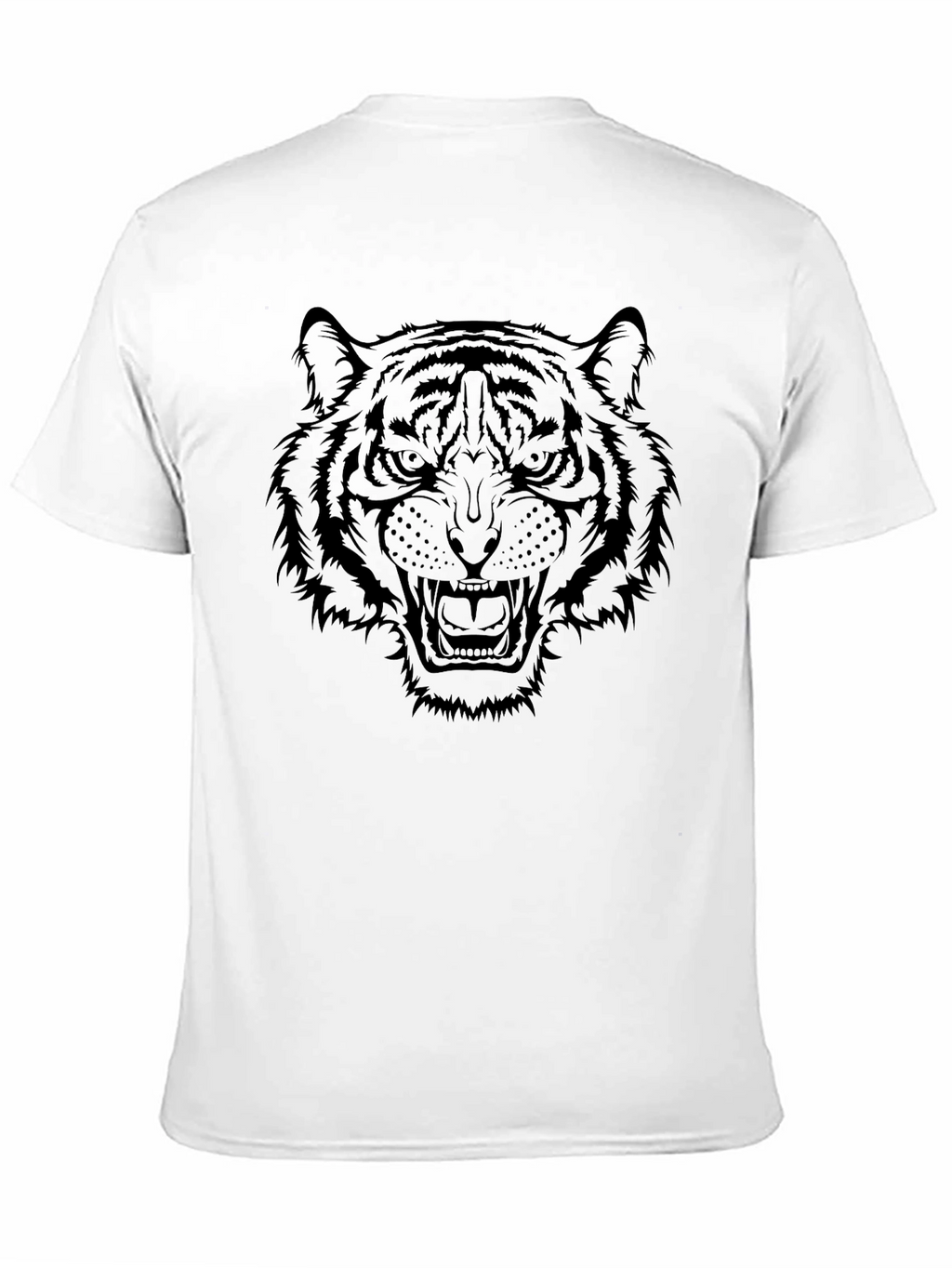 Mens Black Tiger Graphic T-Shirt