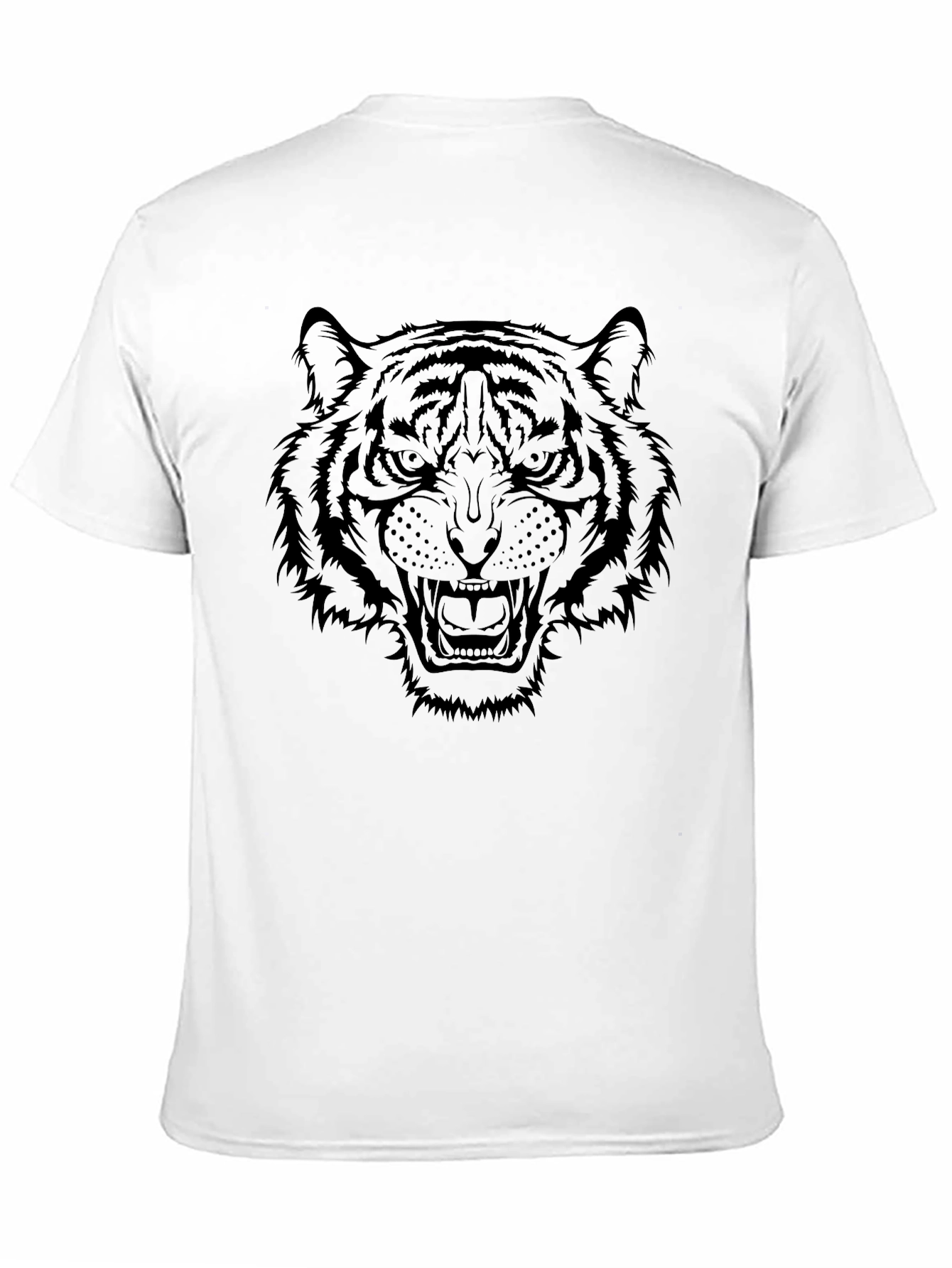 Mens Black Tiger Graphic T-Shirt