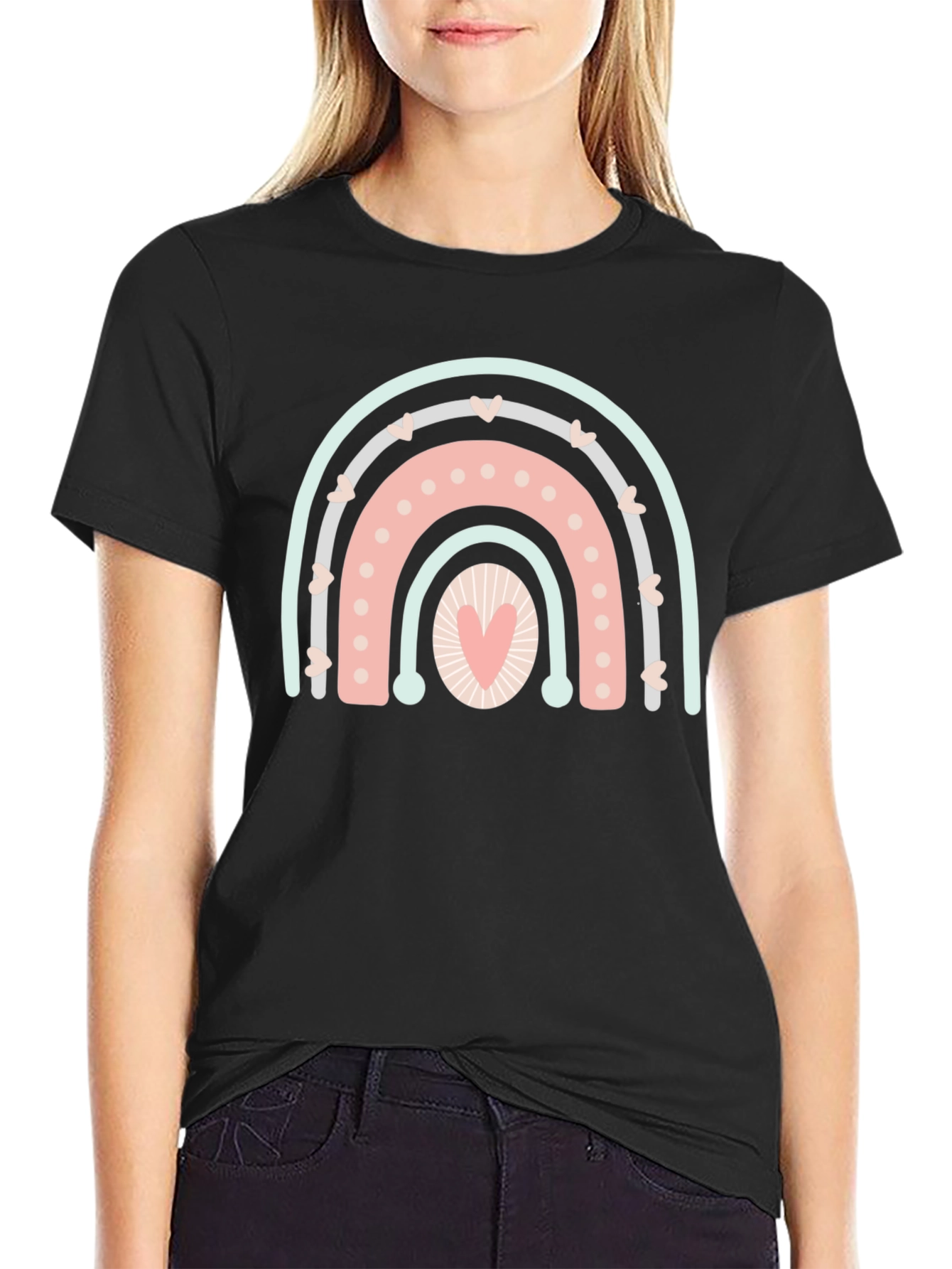 Heart Rainbow Graphic Tee - Unisex