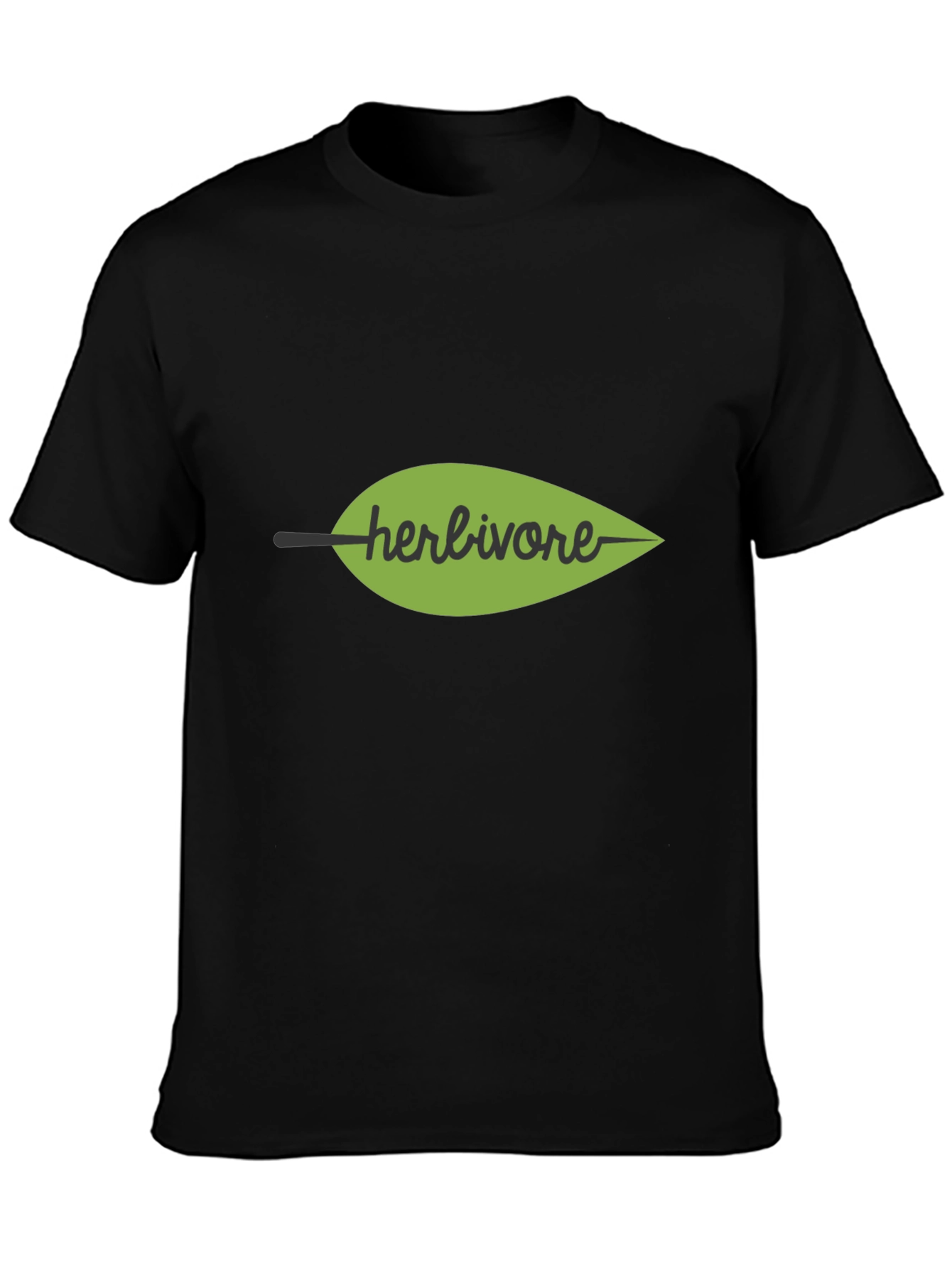 Herbivore Leaf Graphic T-Shirt - Black