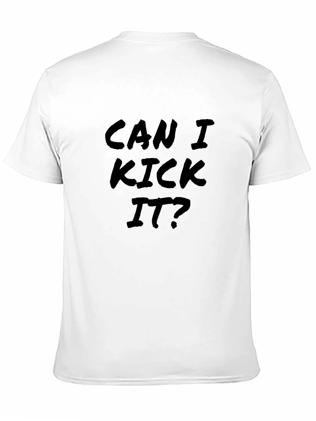 Can I Kick It? Graphic Black T-Shirt