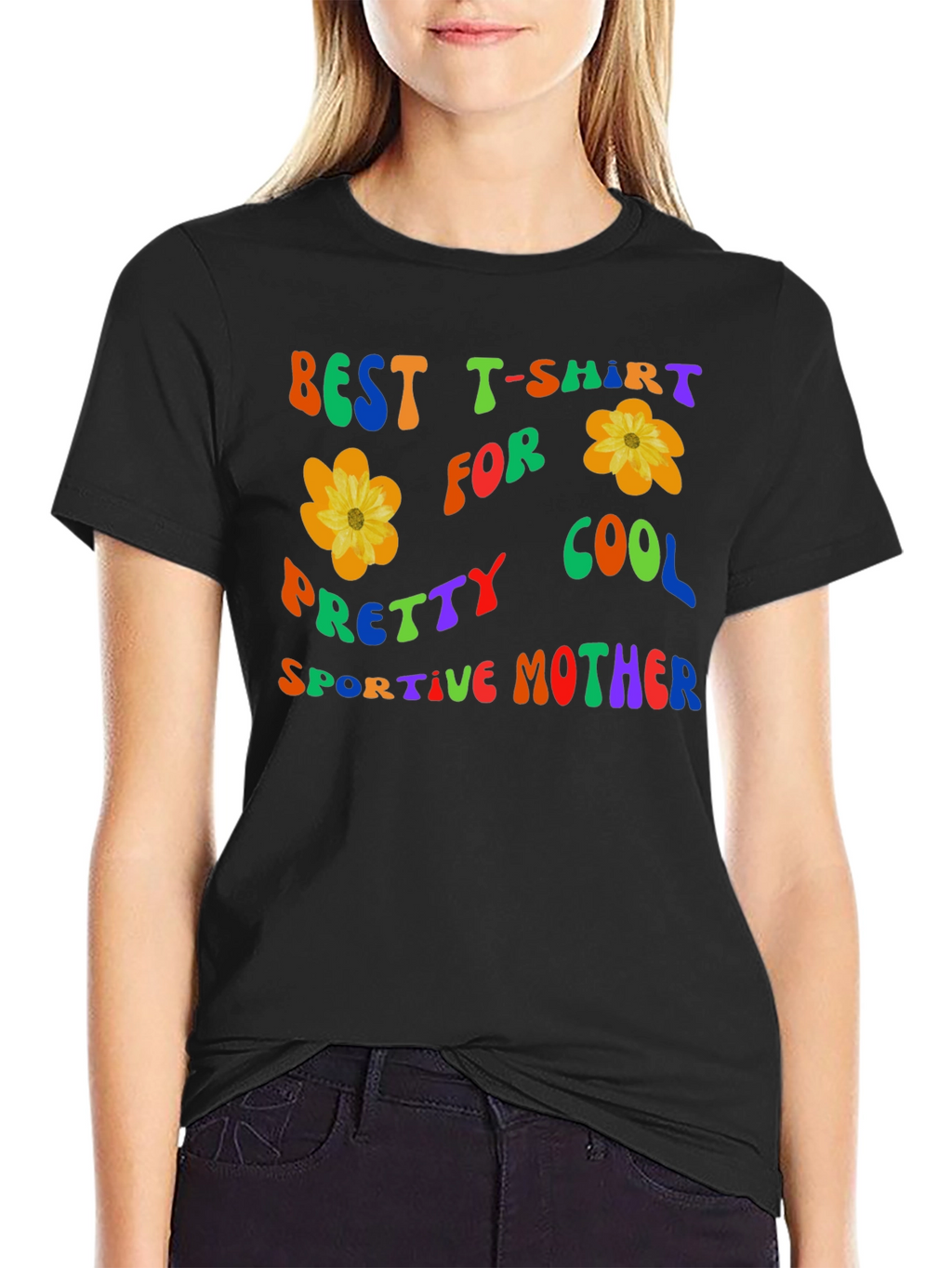 Best Mother T-Shirt: Cool Pretty Sportive Flower Design