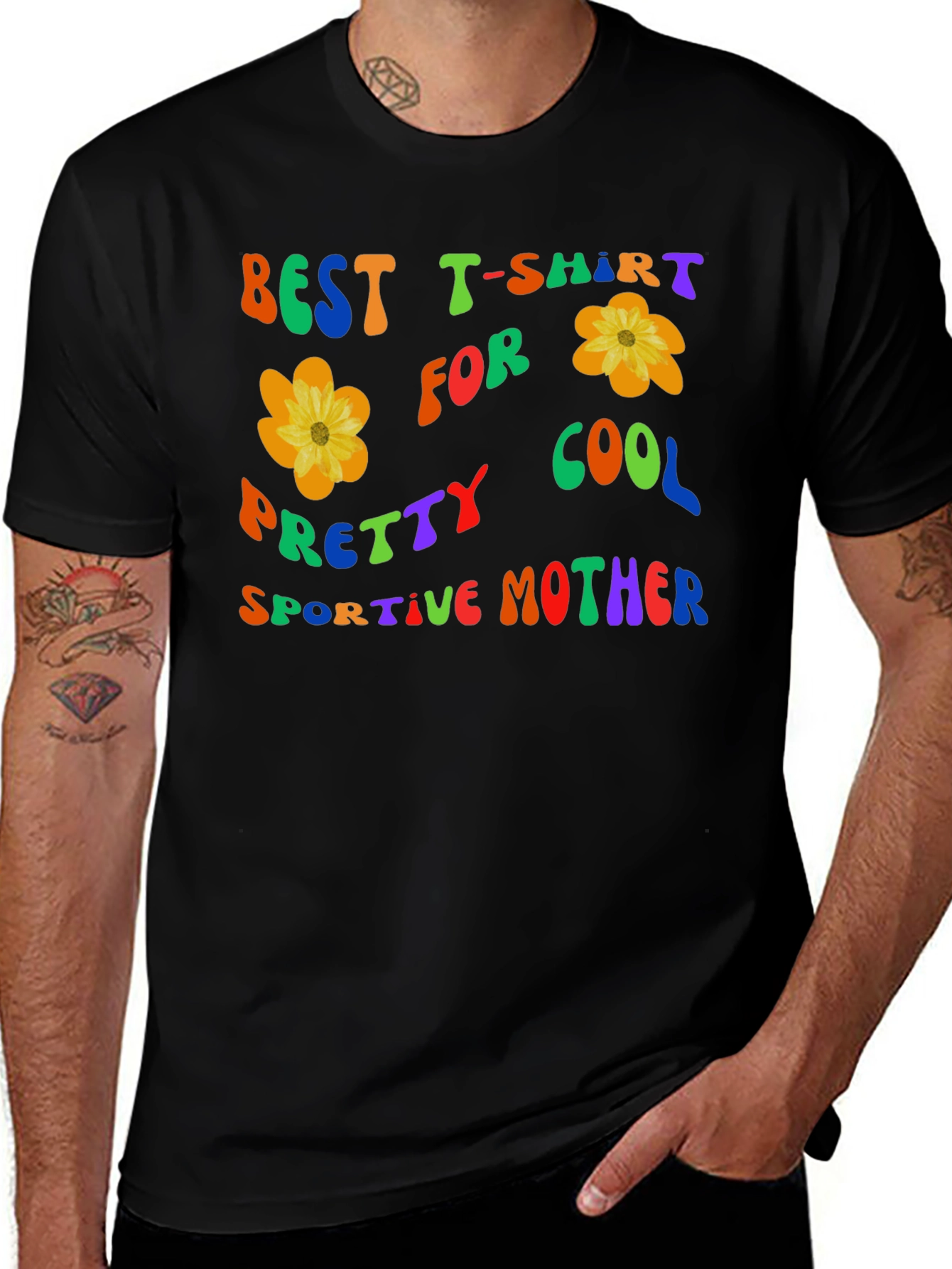 Best Mother T-Shirt: Cool Pretty Sportive Flower Design