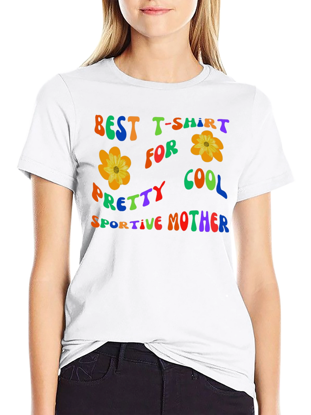 Best Mother T-Shirt: Cool Pretty Sportive Flower Design