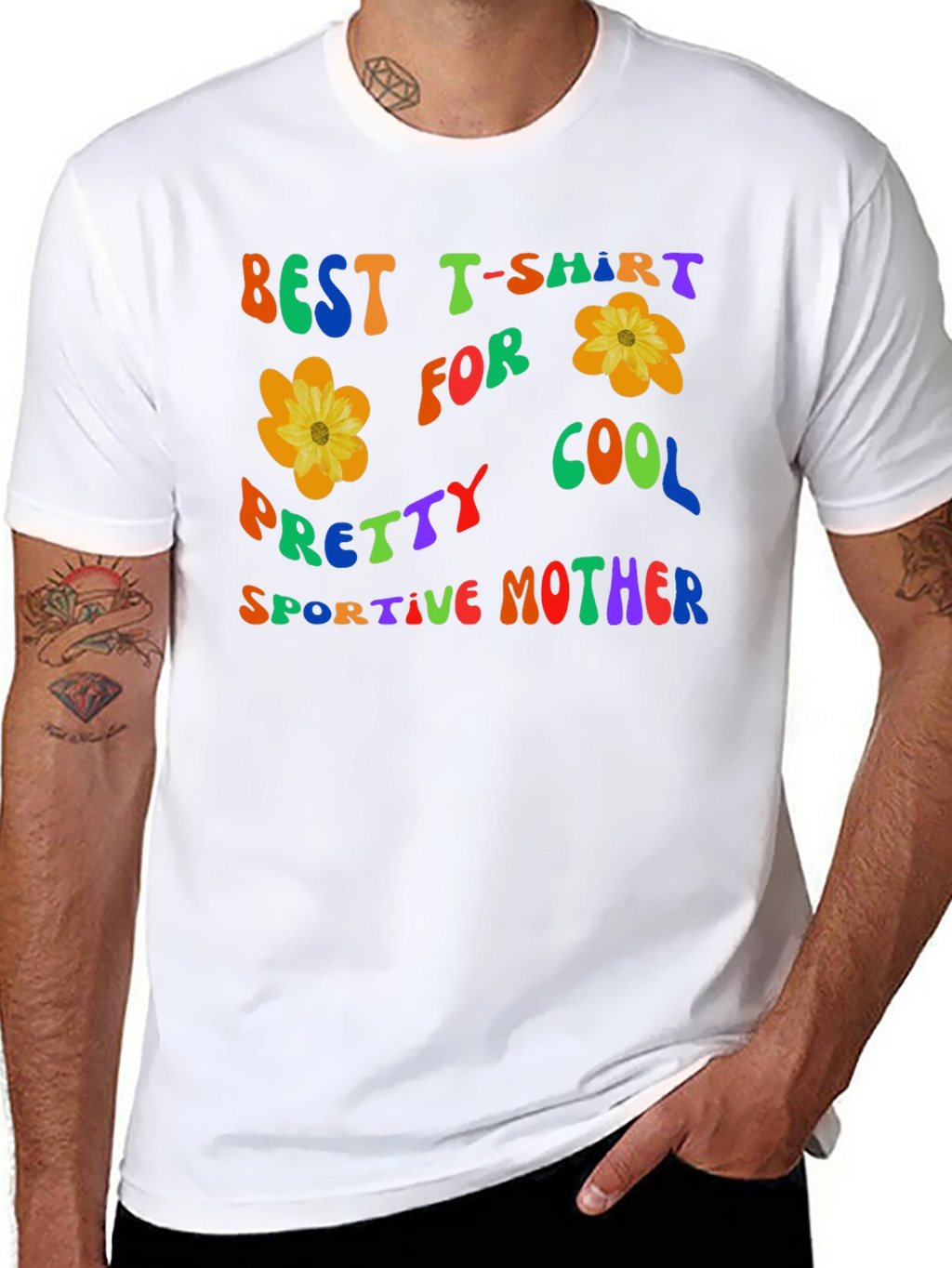 Best Mother T-Shirt: Cool Pretty Sportive Flower Design