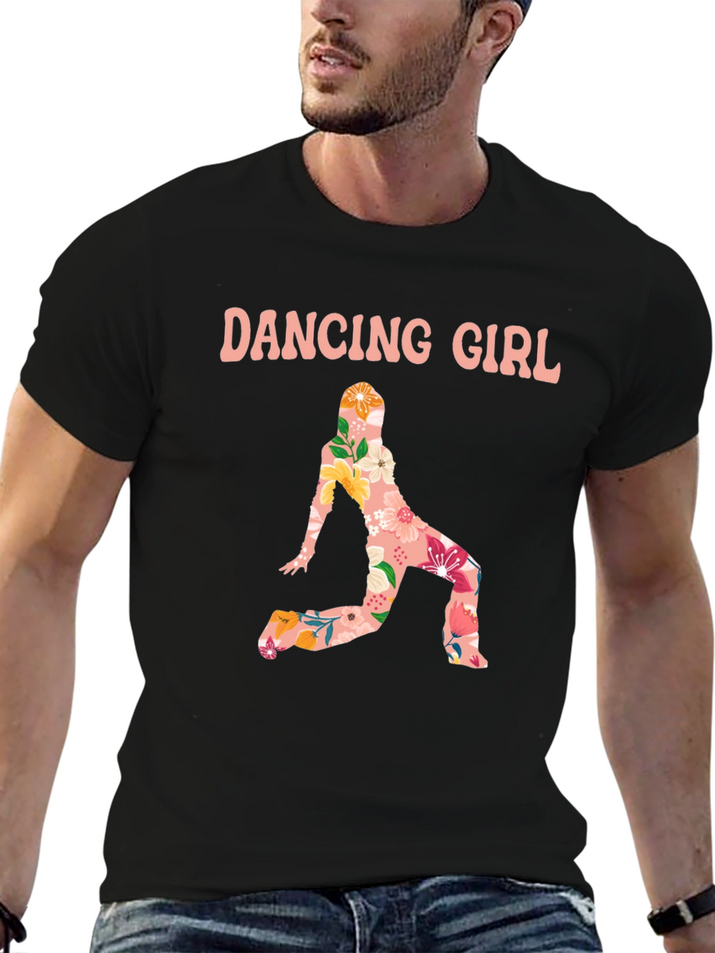 Dancing Girl Floral Print T-Shirt
