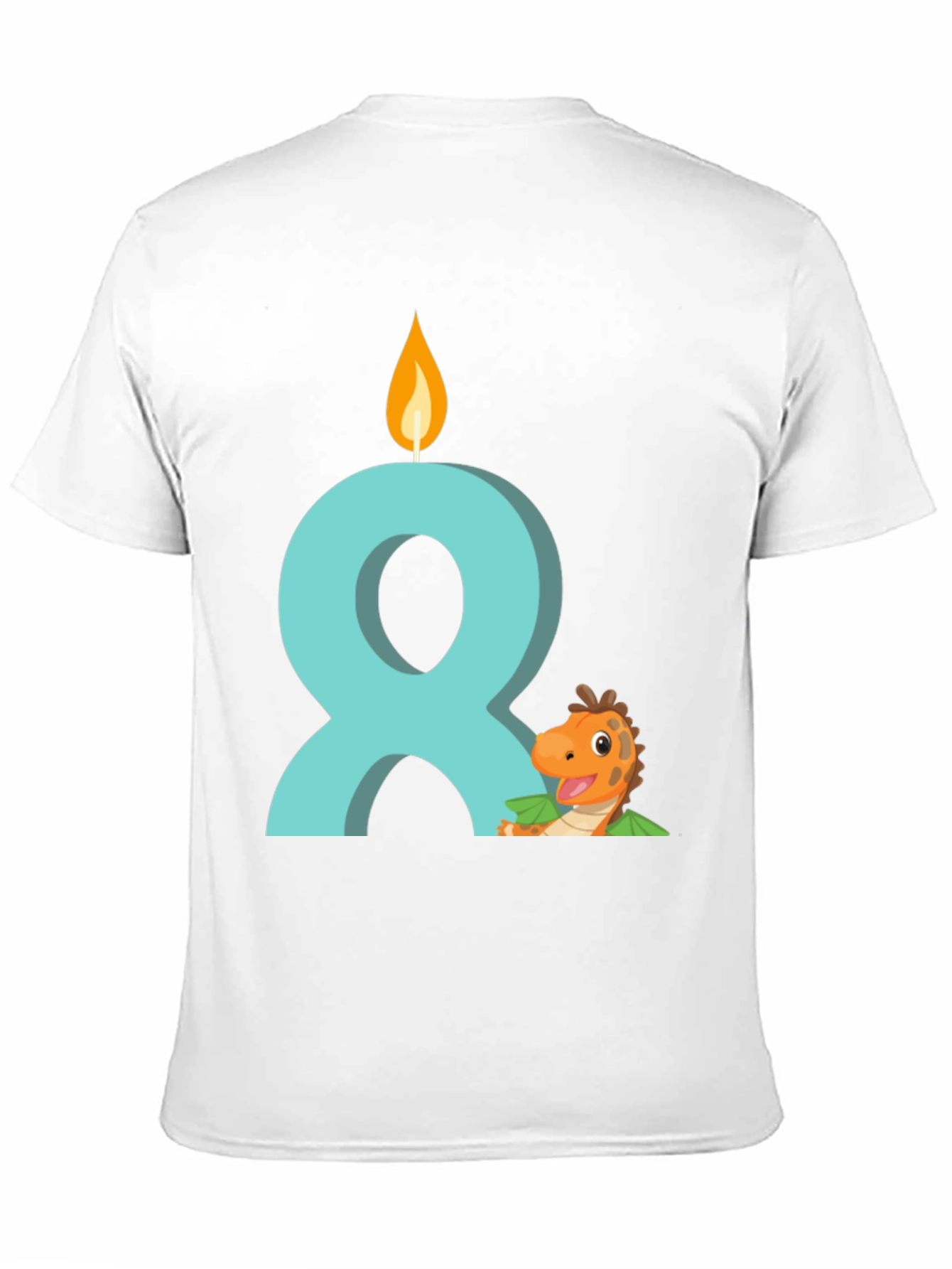 Birthday Dinosaur Number 8 Kids T-Shirt