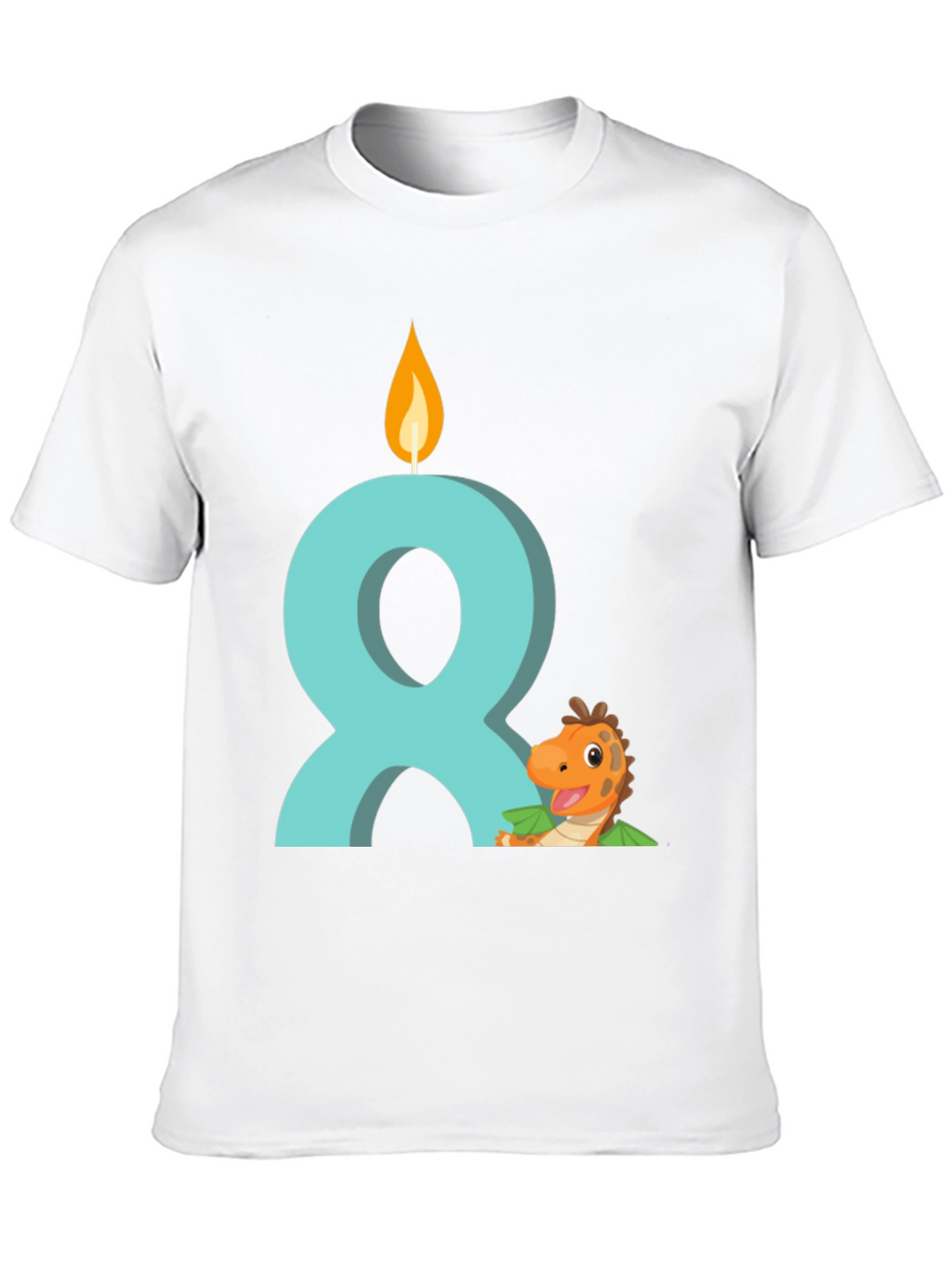 Birthday Dinosaur Number 8 Kids T-Shirt