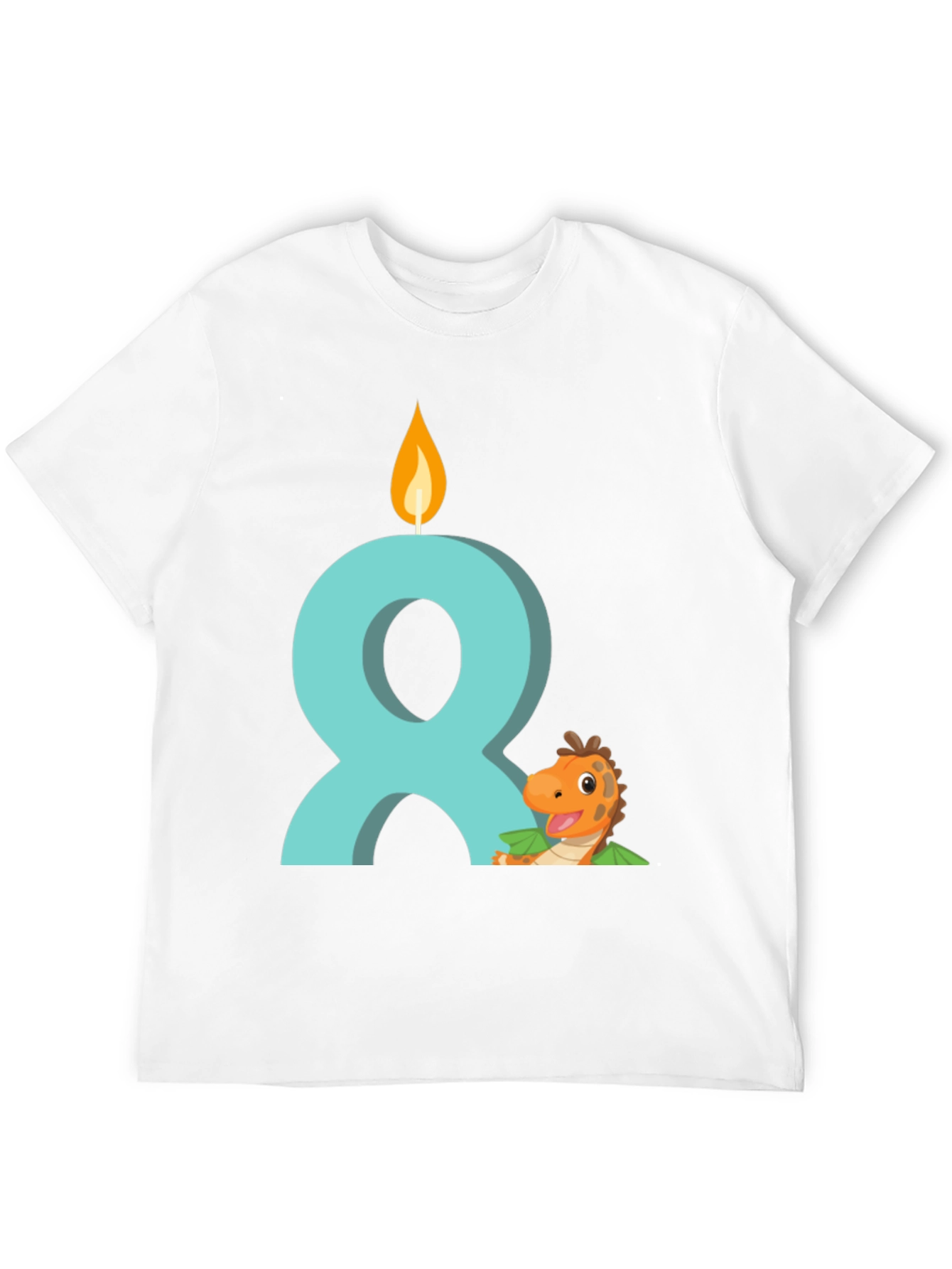 Birthday Dinosaur Number 8 Kids T-Shirt