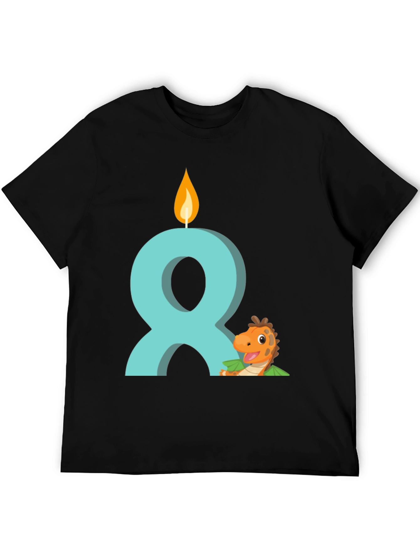 Birthday Dinosaur Number 8 Kids T-Shirt