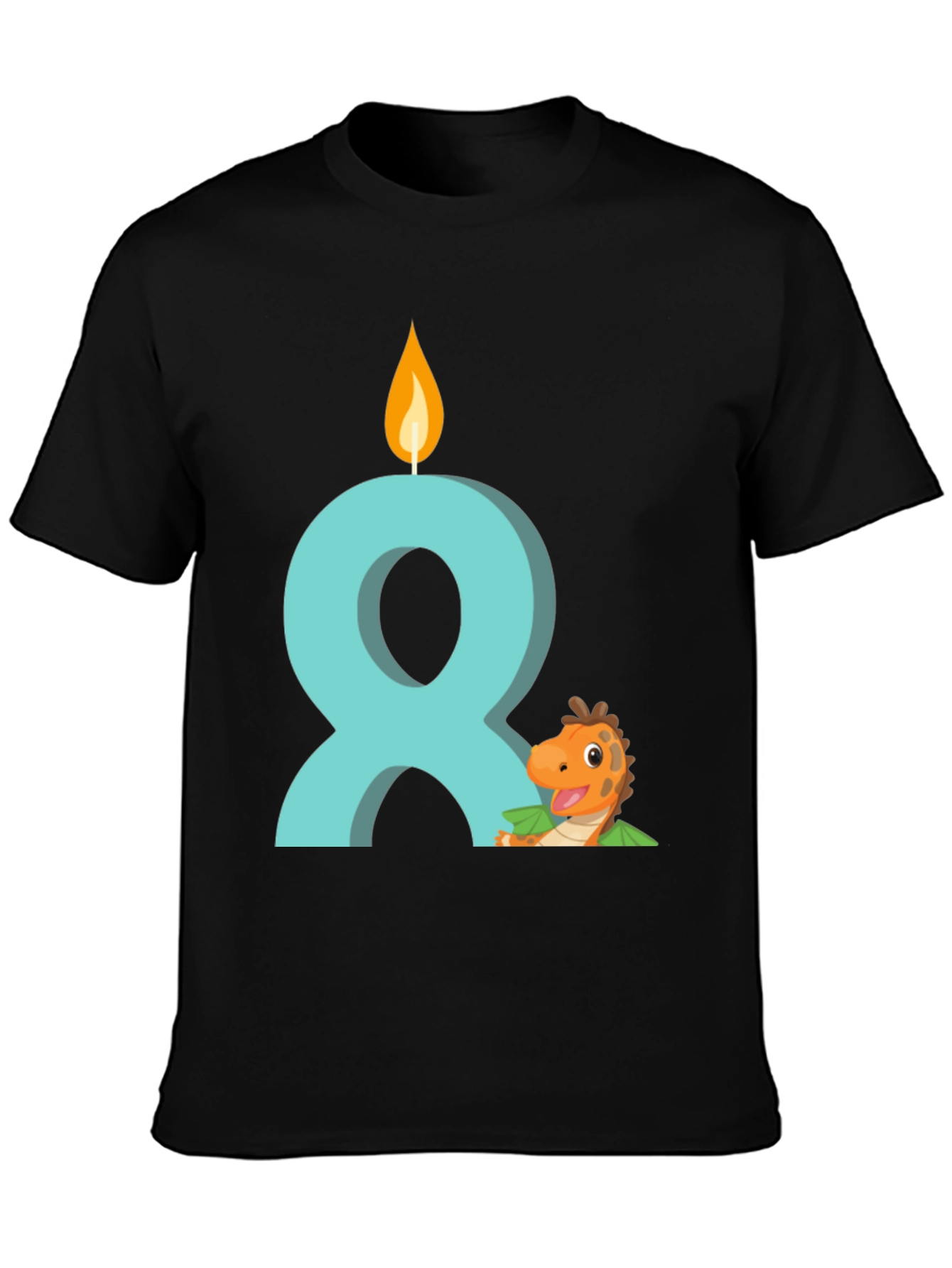Birthday Dinosaur Number 8 Kids T-Shirt