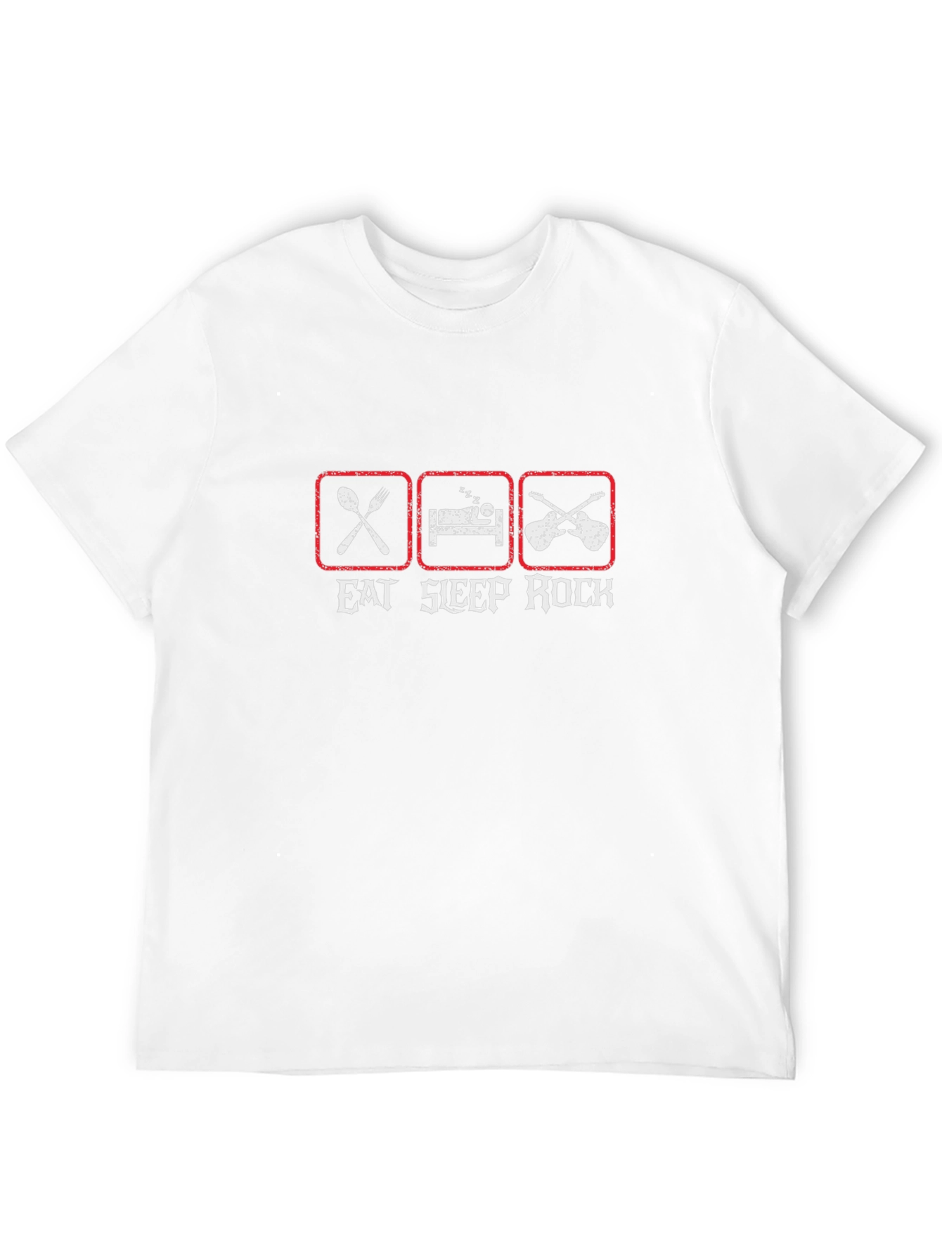 Eat Sleep Rock Graphic Tee - Black Cotton T-Shirt