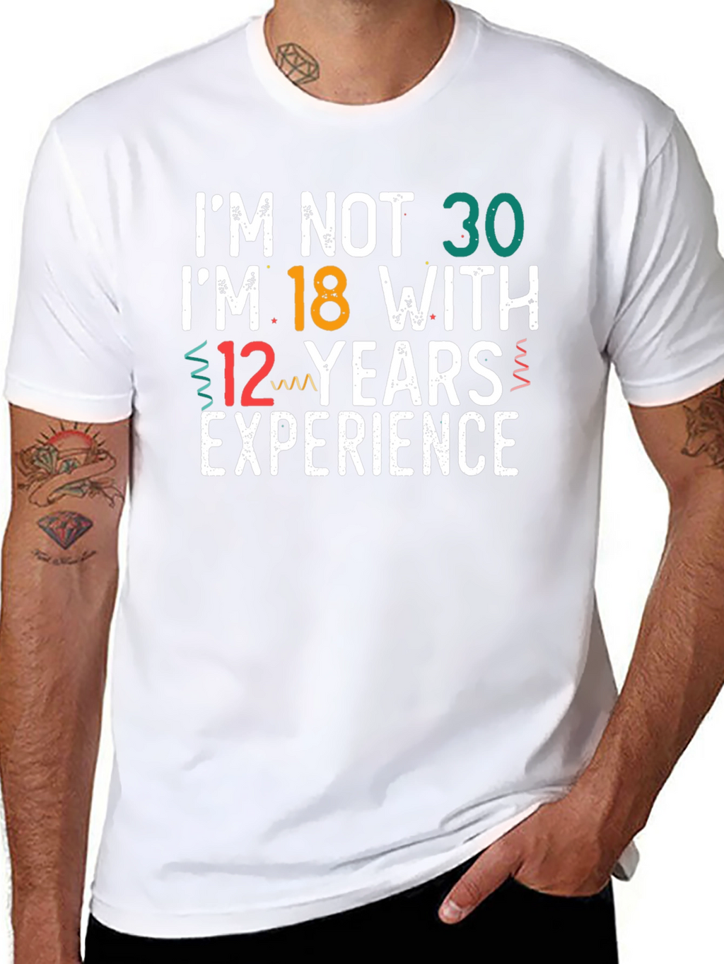 Funny 30th Birthday T-Shirt: 18 with 12 Years Exp