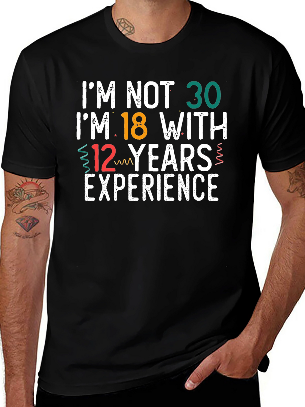 Funny 30th Birthday T-Shirt: 18 with 12 Years Exp