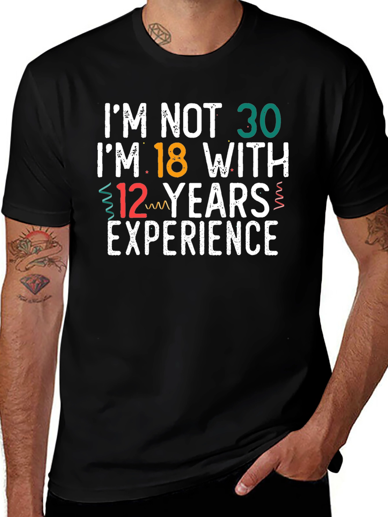 Funny 30th Birthday T-Shirt: 18 with 12 Years Exp