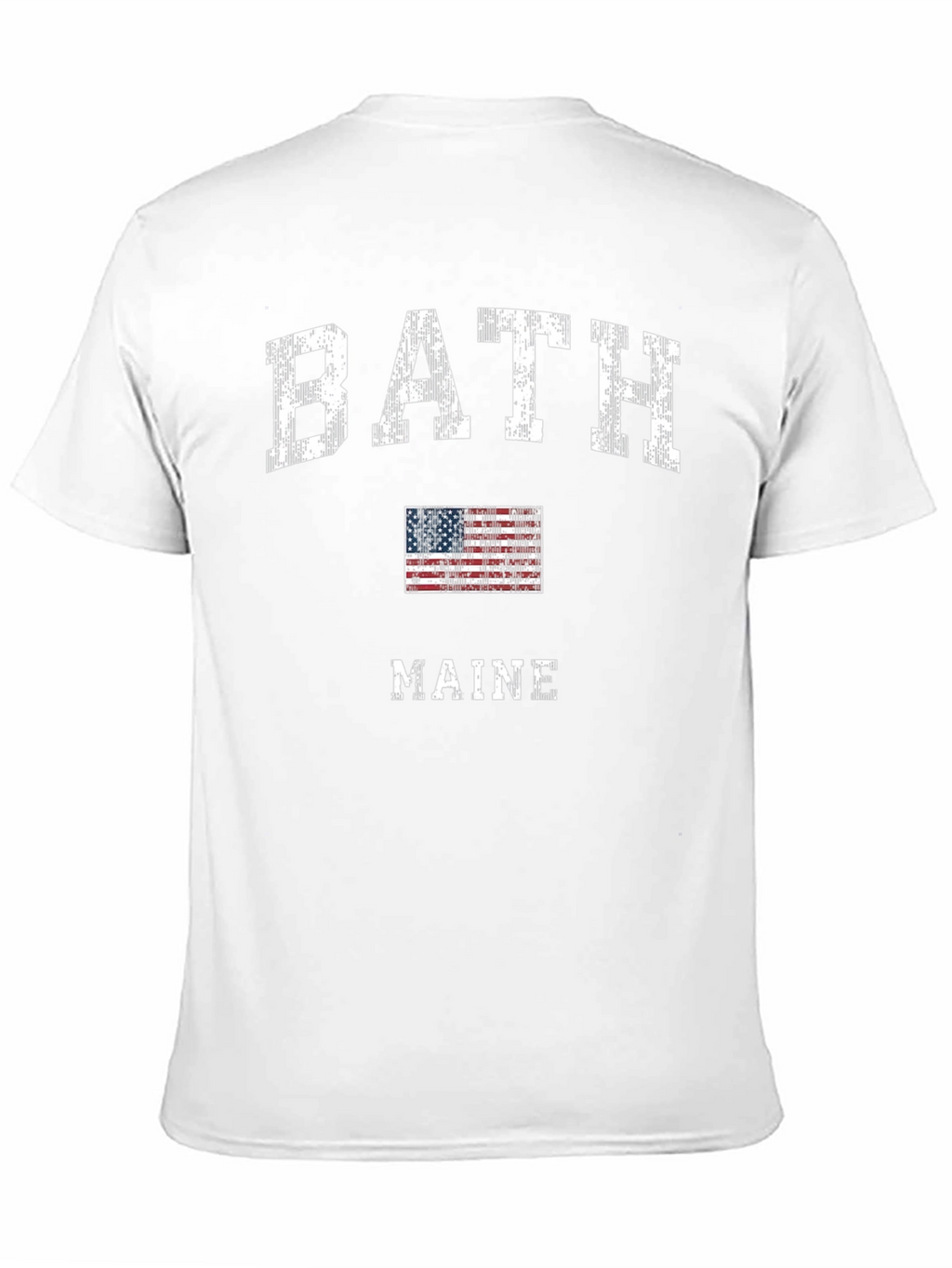 Bath Maine USA Flag Graphic T-Shirt