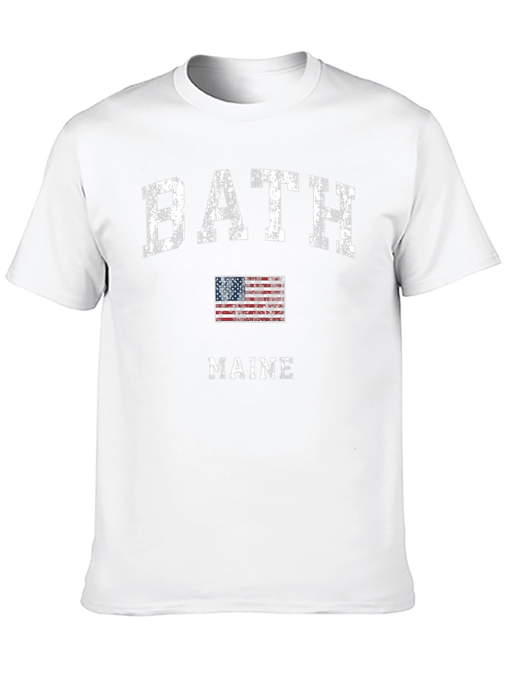 Bath Maine USA Flag Graphic T-Shirt